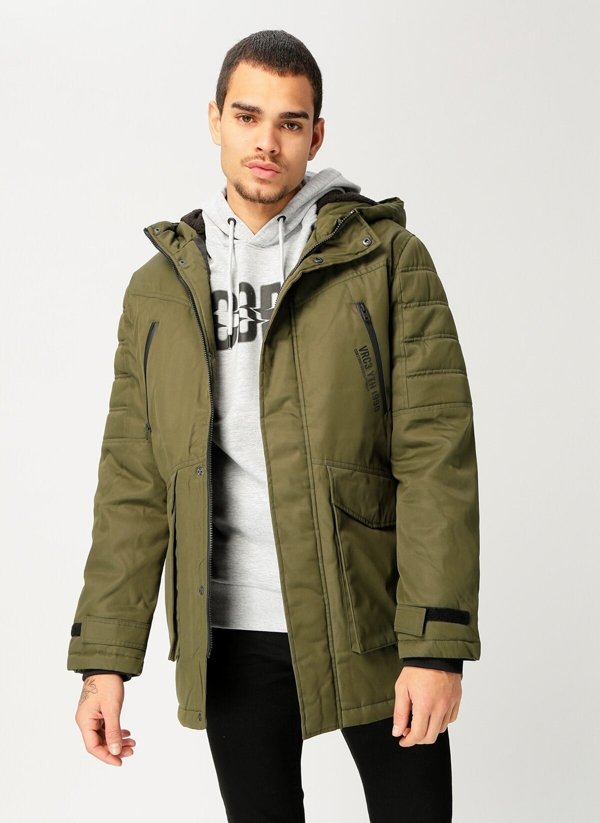 12157728NEBIMV3NEBIMV3|12157728|ForestJACK&JONES JCOSILBER PARKA ERKEK MONT-Forest Night