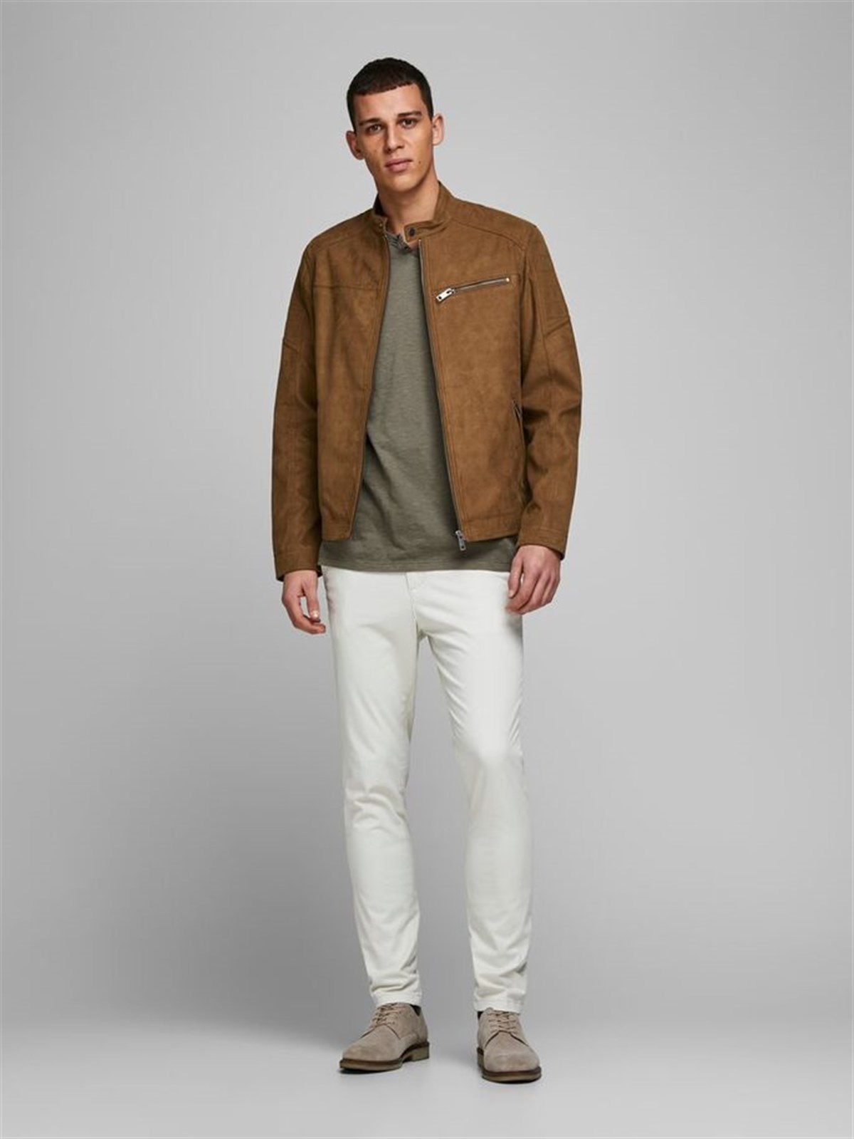 12147218NEBIMV3NEBIMV3|12147218|CognacJACK&JONES JJEROCKY JACKET NOOS ERKEK MONT - 12147218-Cognac
