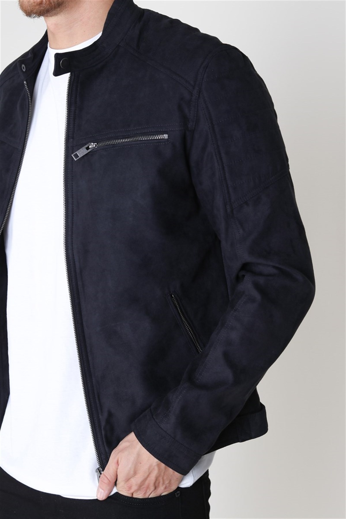 12147218NEBIMV3NEBIMV3|12147218|JBlackJACK&JONES JJEROCKY JACKET NOOS ERKEK MONT - 12147218-Jet Black