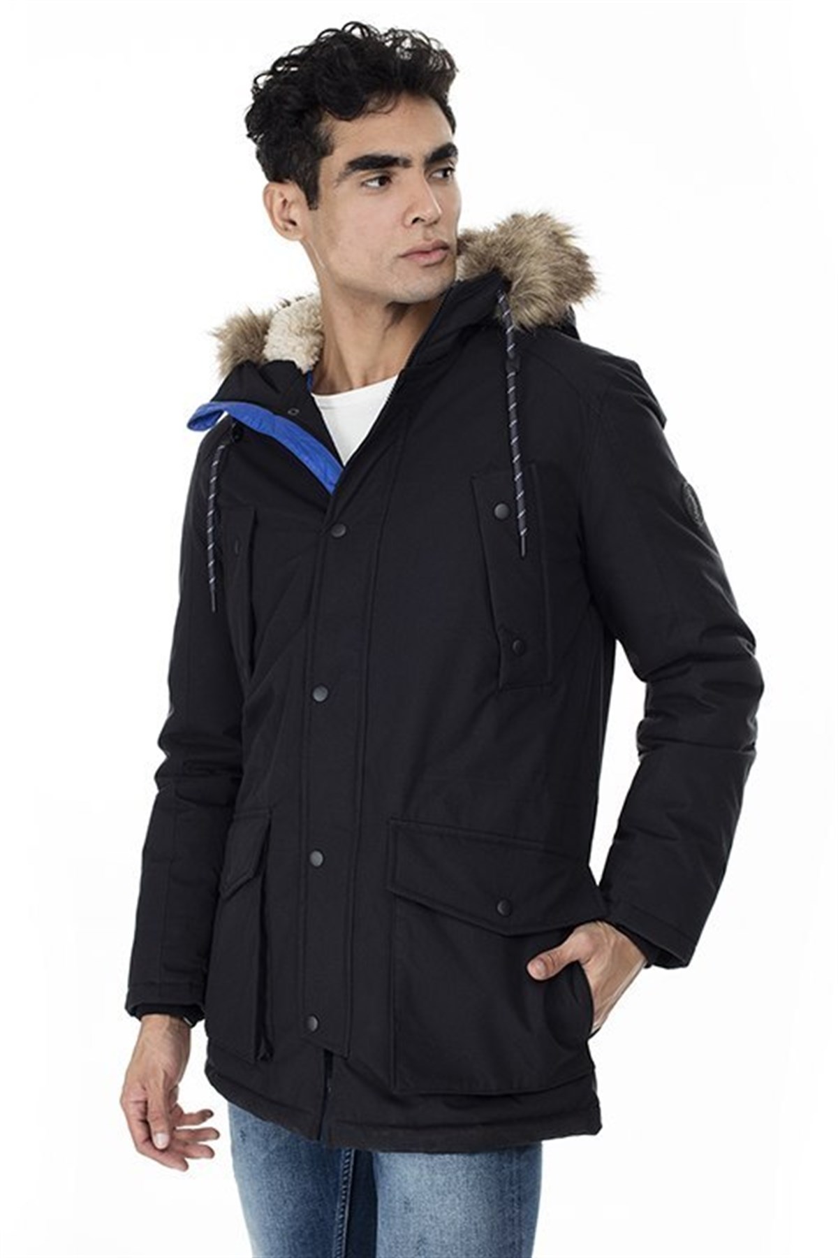 12156113NEBIMV3NEBIMV3|12156113|BlackJACK&JONES JOREXPLORE PARKA JACKET STS ERKEK MONT - 12156113-BLACK
