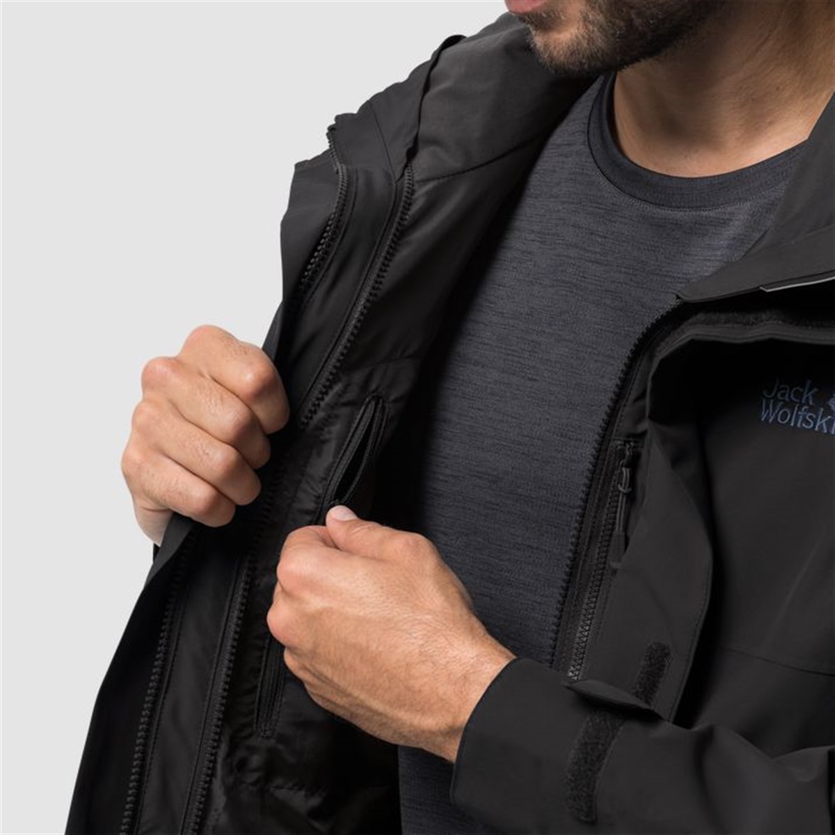 1110191NEBIMV3NEBIMV3|1110191|10011JACK WOLFSKIN SEVEN PEAKS JACKET MEN ERKEK OUTDOOR CEKETİ-Black