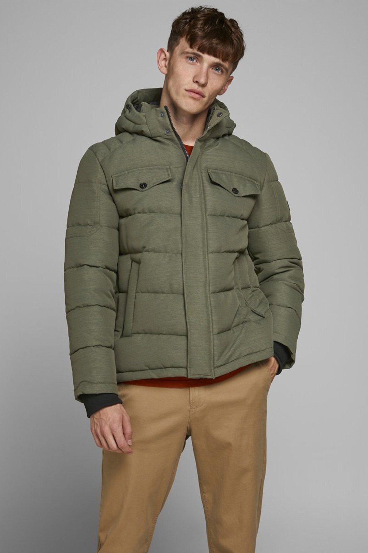 12173872Jack & Jones Jjregan Puffer Erkek Mont 12173872