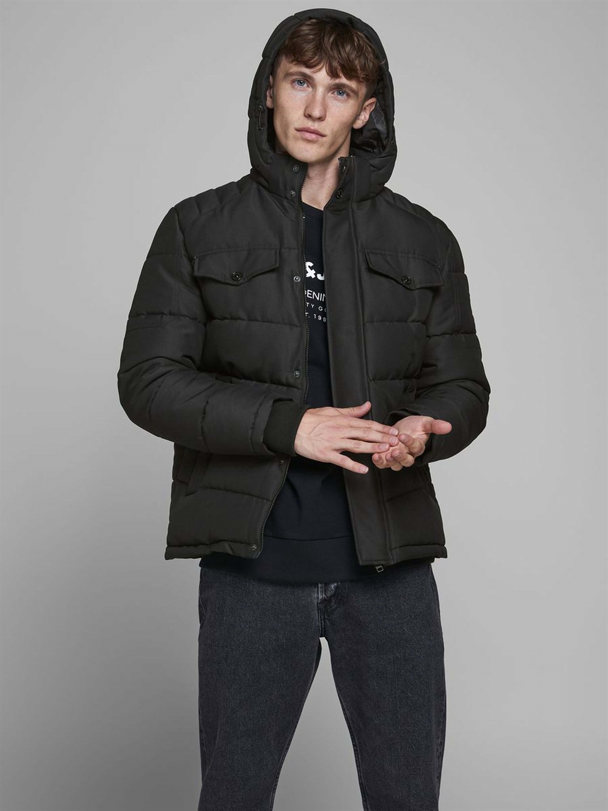 12173872Jack & Jones Jjregan Puffer Erkek Mont 12173872