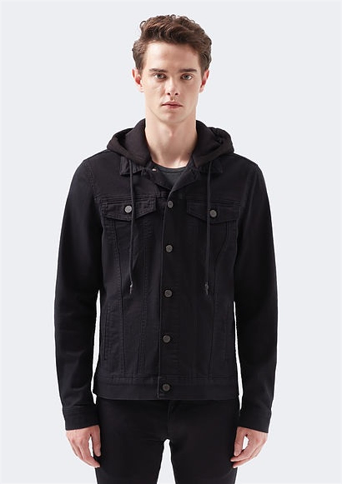 0167932233Mavi Brandon Black Comfort Erkek Mont