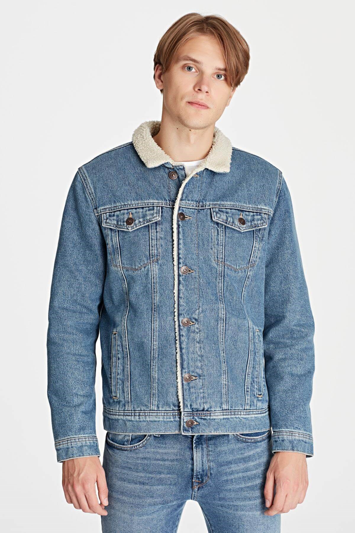 0115229914Mavi Erkek Frank Mid Brushed Sherpa