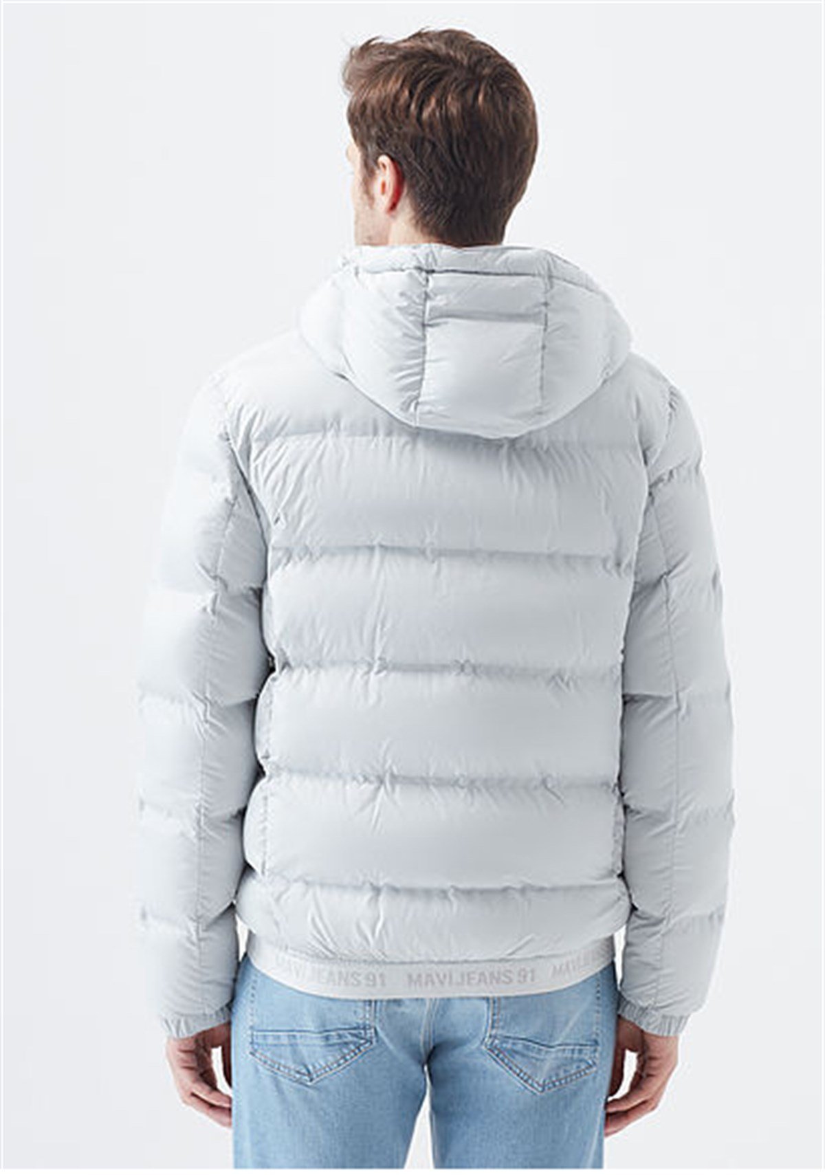 010286-32163Mavi Kapüşonlu Mont Taş Gri