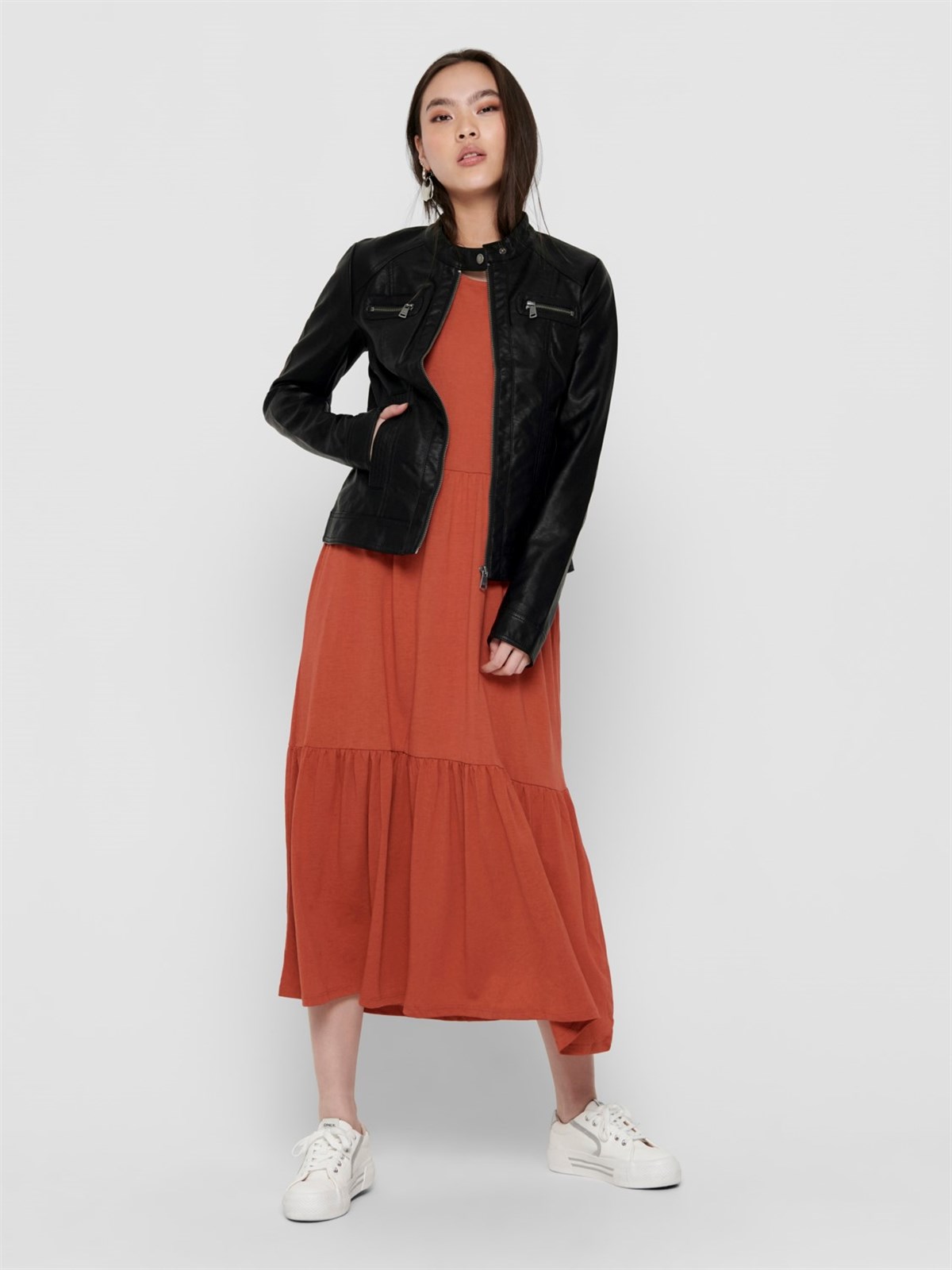 15081400Only OnlBandit Faux Leather Biker Otw Noos Kadın Ceket