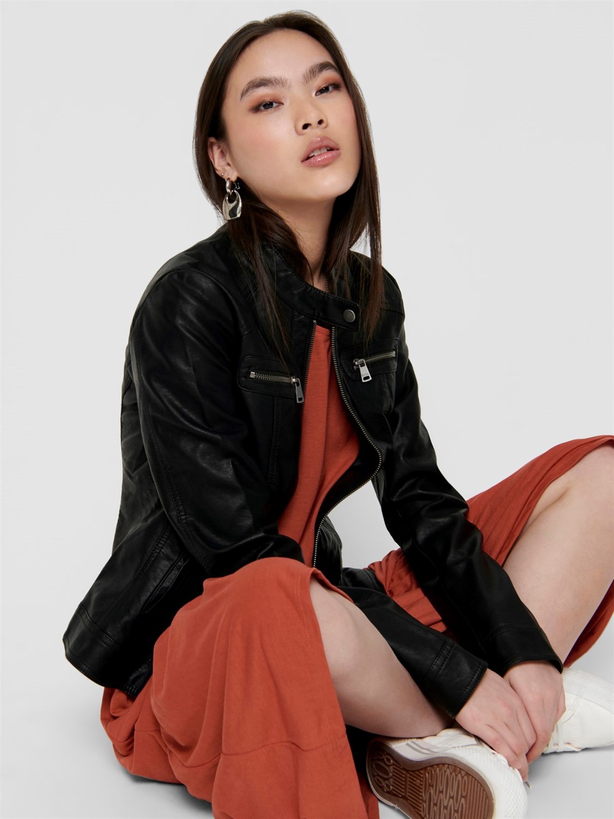 15081400Only OnlBandit Faux Leather Biker Otw Noos Kadın Ceket