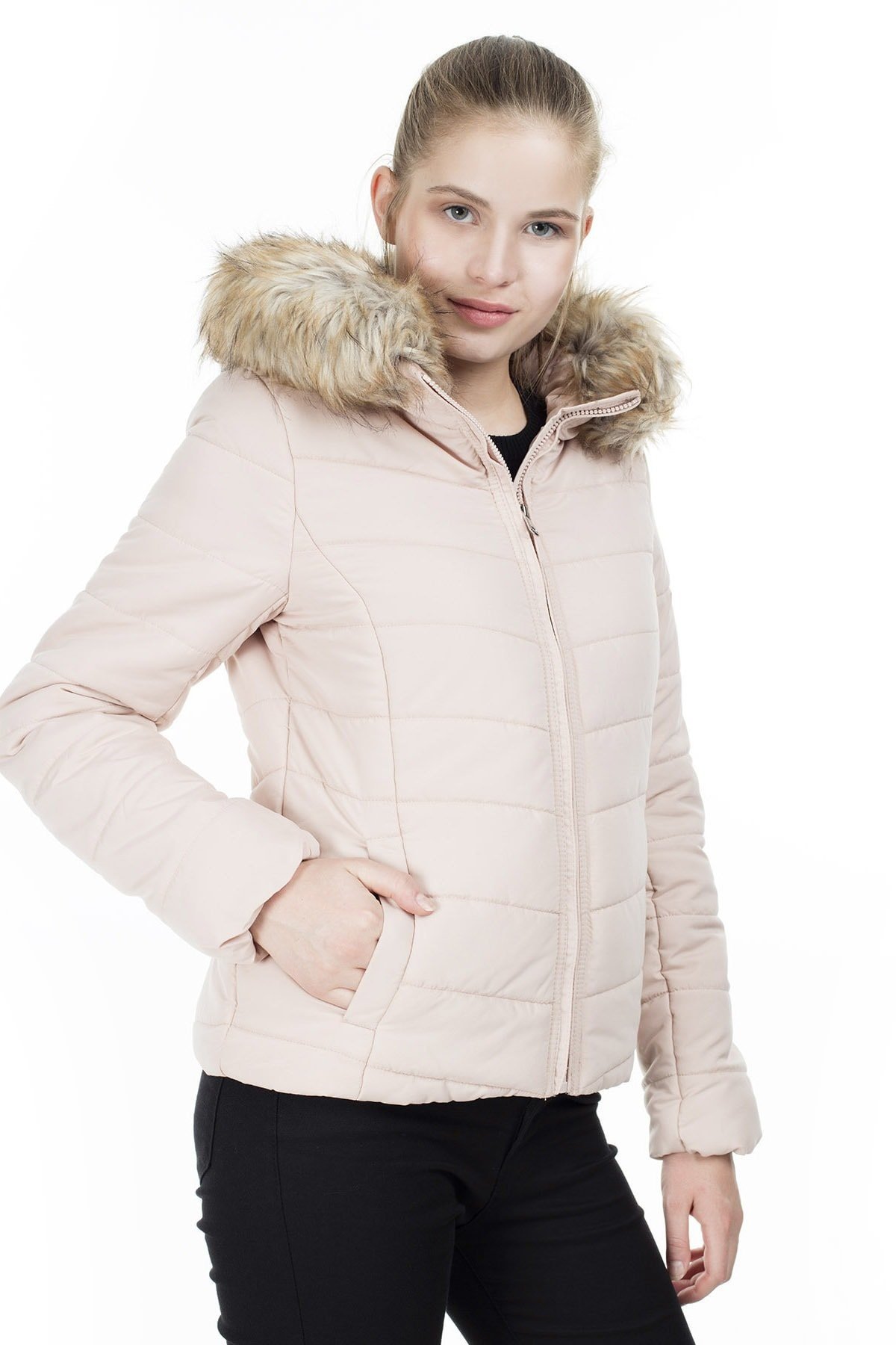 15193436NEBIMV3NEBIMV3|15193436|RoseONLY ONLMELINA PADDED JACKET OTW KADIN MONT-Rose Dust