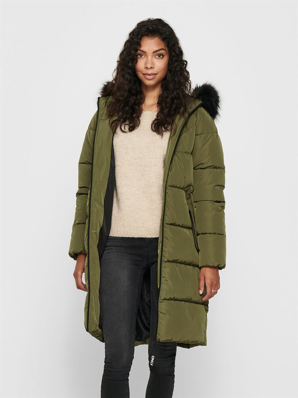 15205637Only Onlmonica Long Puffer Kadın Mont 15205637