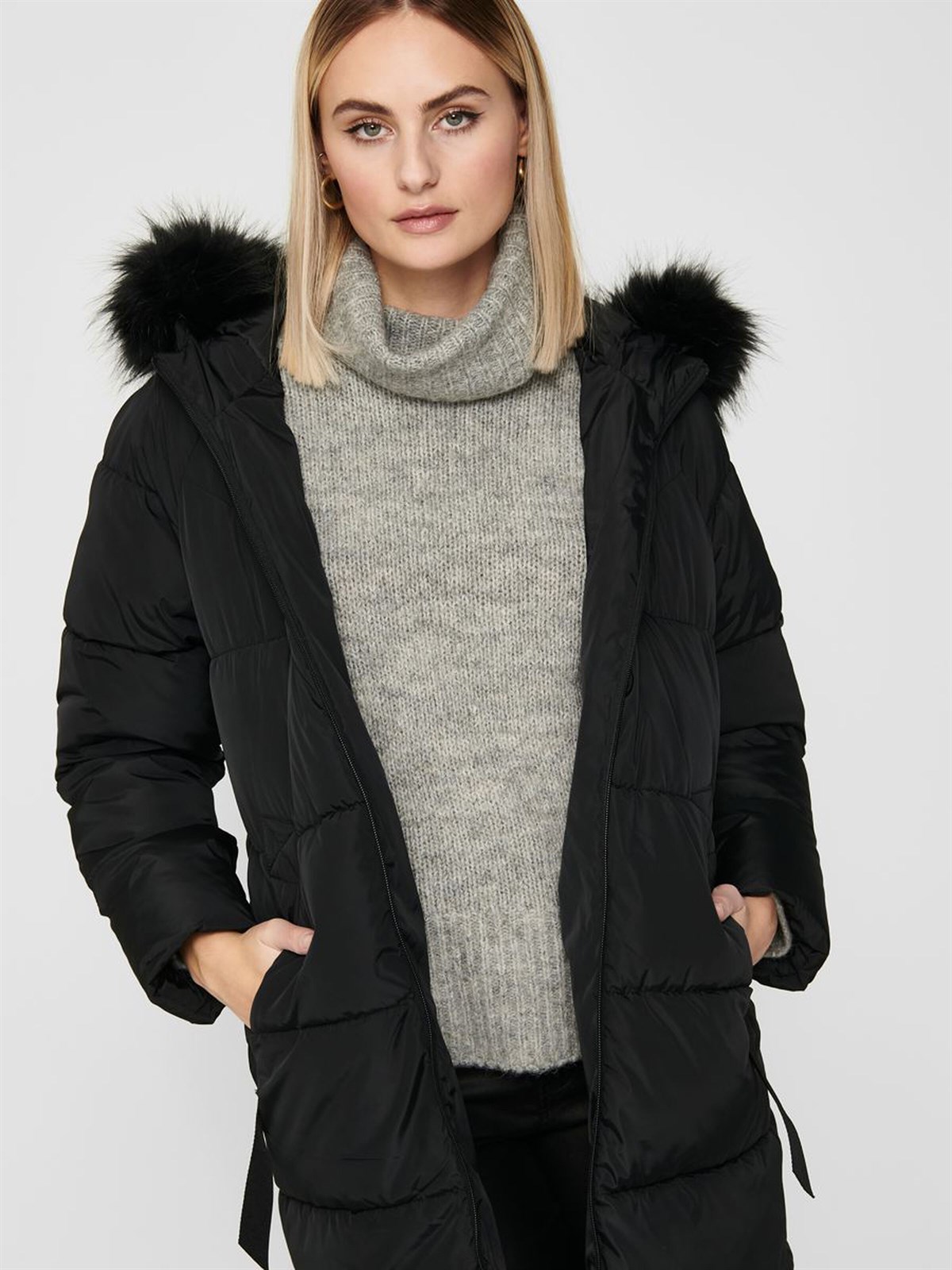 15205637Only Onlmonica Long Puffer Kadın Mont 15205637