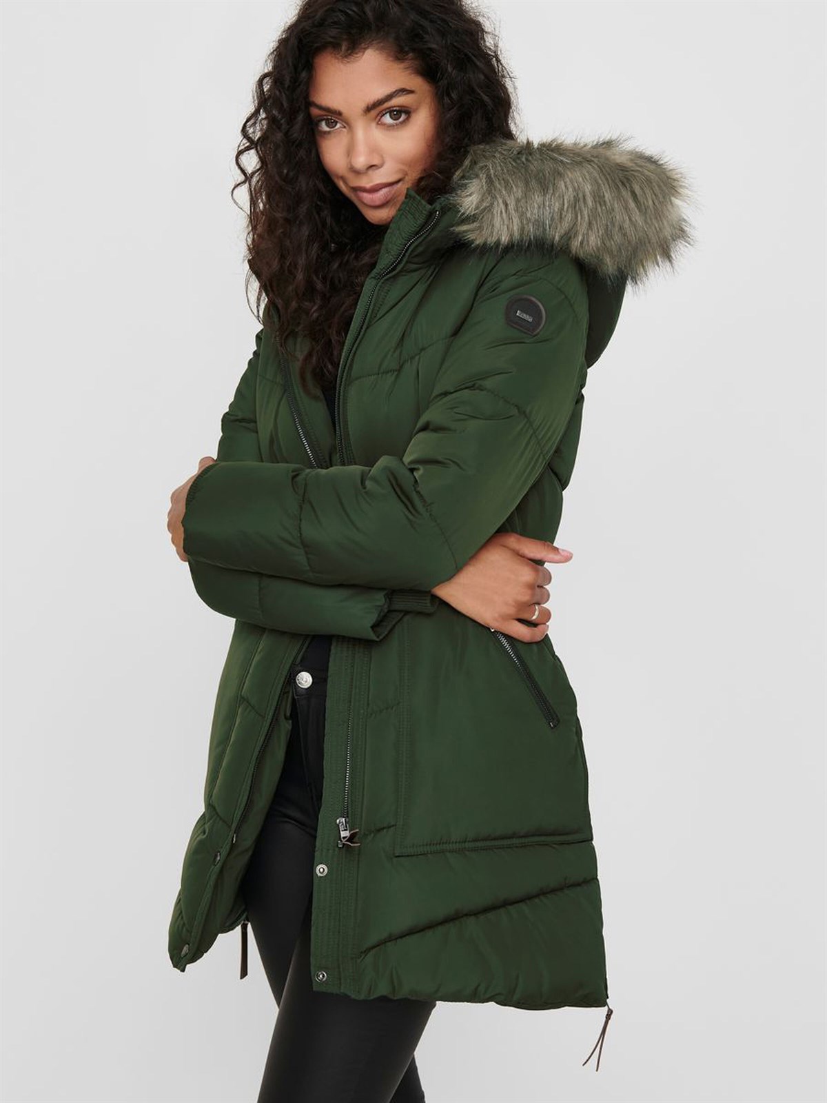 15205684Only Onlroona Quilted Kadın Mont 15205684