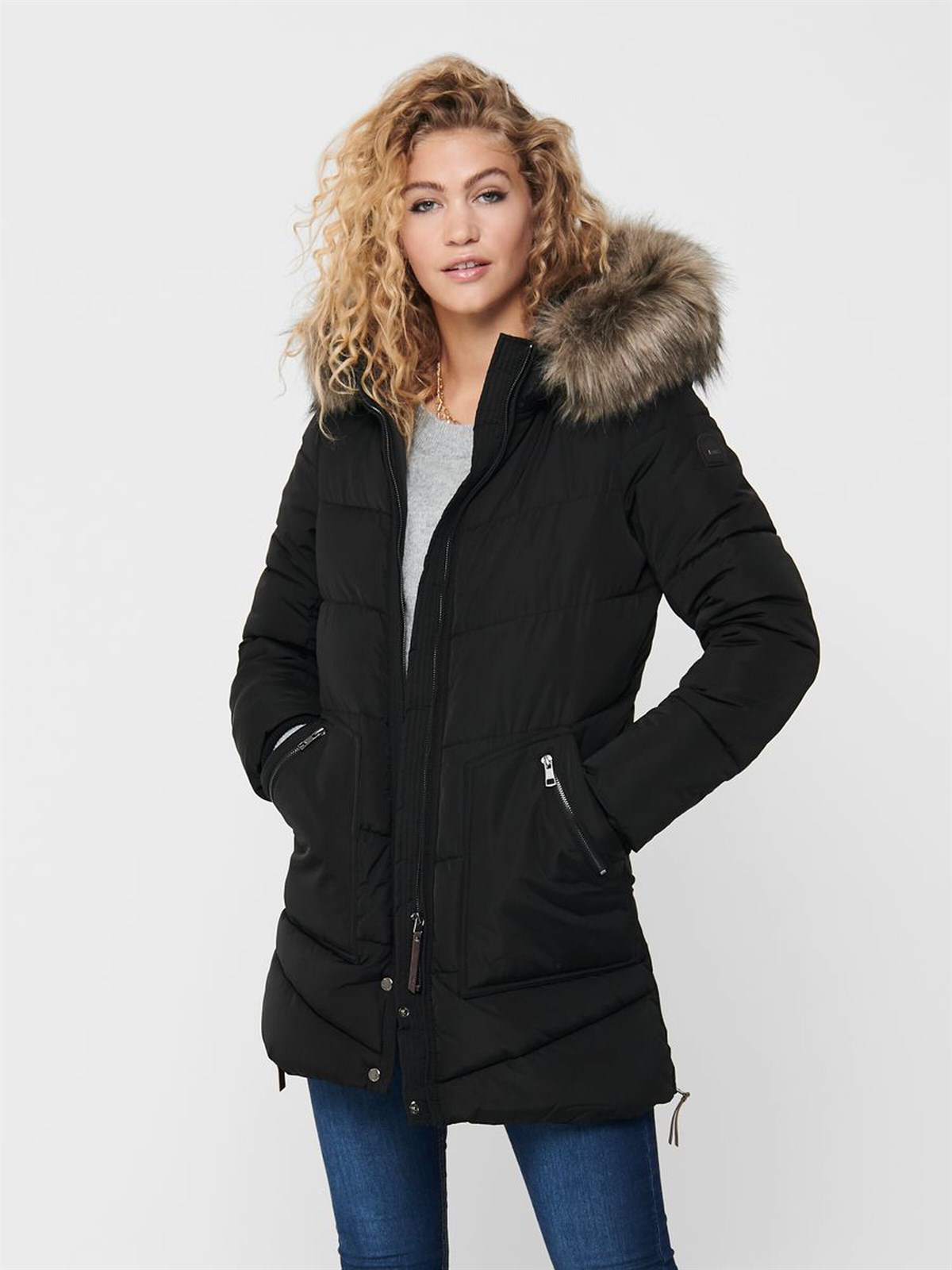 15205684Only Onlroona Quilted Kadın Mont 15205684