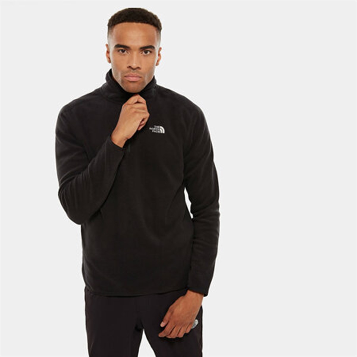 NF0A2UARJK3Tnf M 100 Glacier 1/4 Zip Siyah Erkek Mont