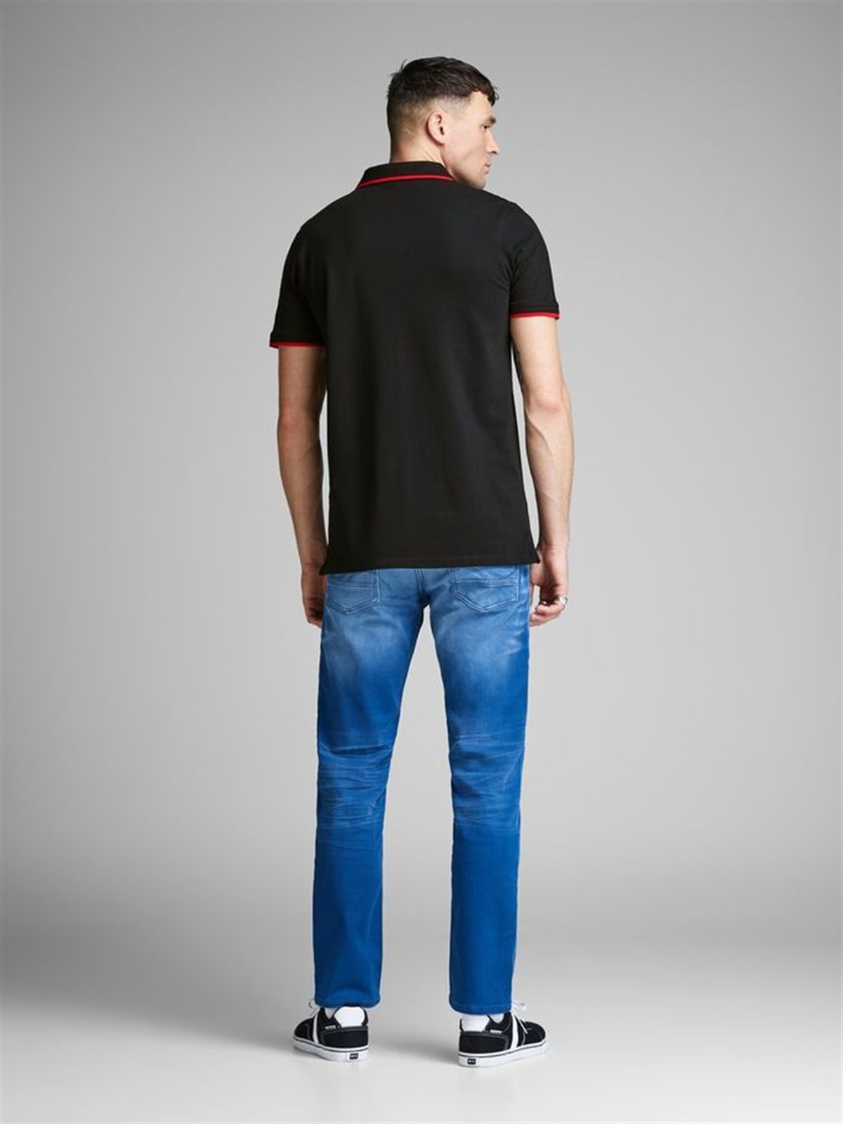 12147114NEBIMV3NEBIMV3|12147114|BlackJACK & JONES JJESTONE POLO SS NOOS ERKEK T-SHIRT-Black