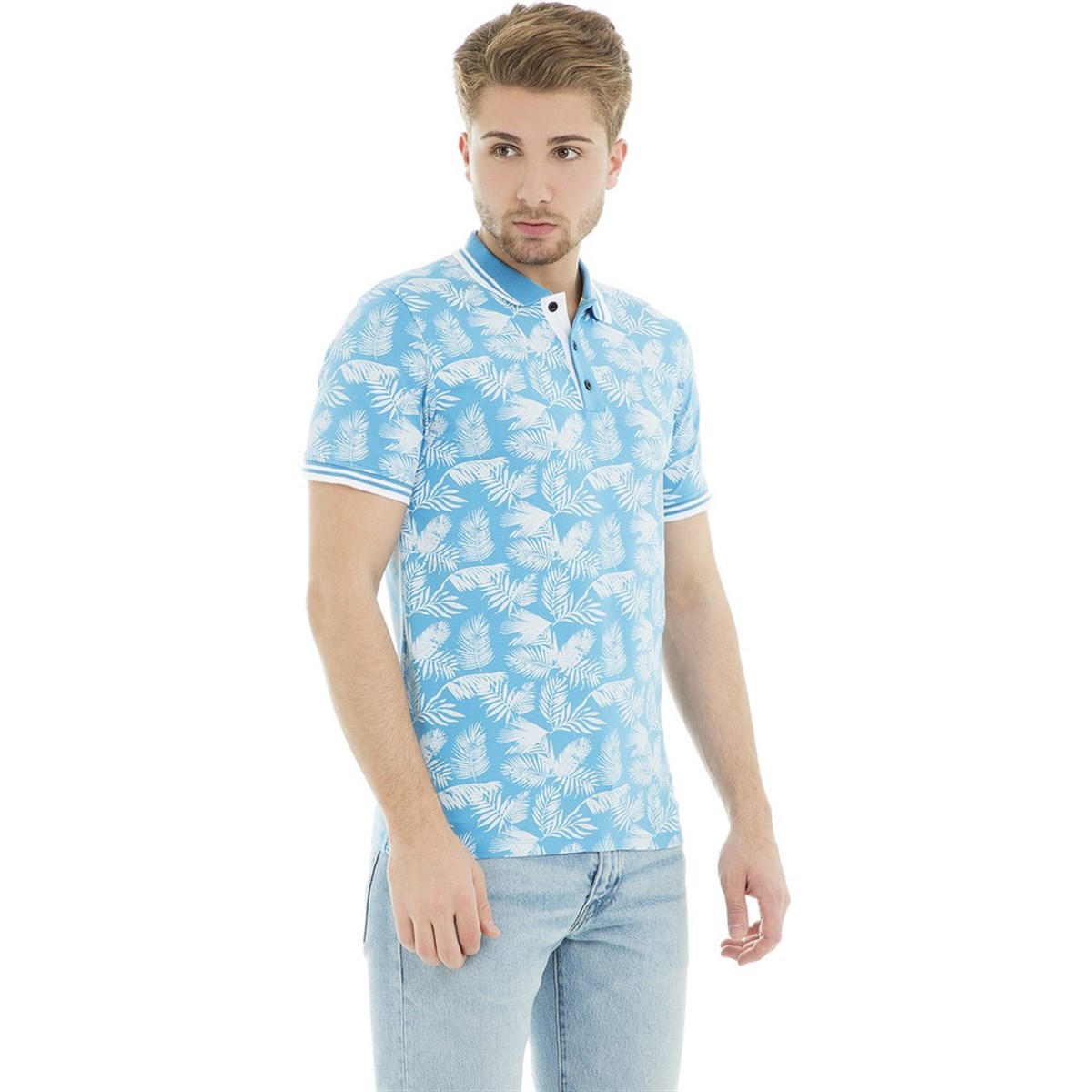 12154218NEBIMV3NEBIMV3|12154218|EnsignJACK & JONES JORWOW POLO SS ERKEK T-SHIRT-Ensign Blue