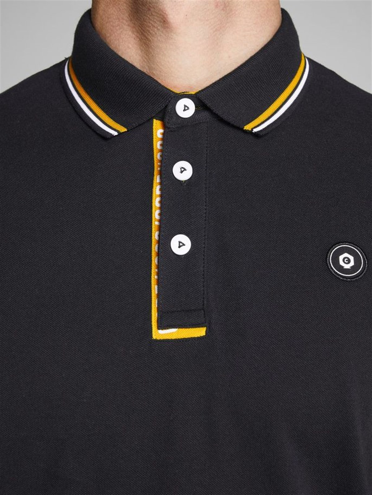 12145116NEBIMV3NEBIMV3|12145116|BlackJACK & JONES JCOCHALLENGE POLO SS NOOS ERKEK T-SHIRT-Black