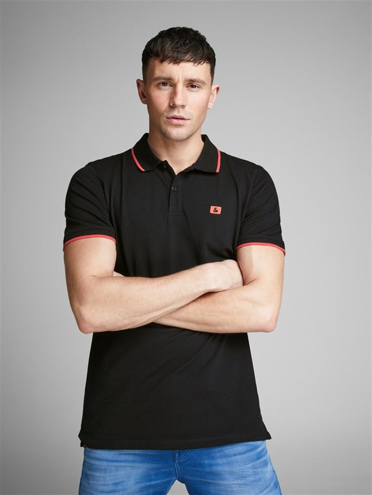 12147114NEBIMV3NEBIMV3|12147114|BlackJACK & JONES JJESTONE POLO SS NOOS ERKEK T-SHIRT-Black