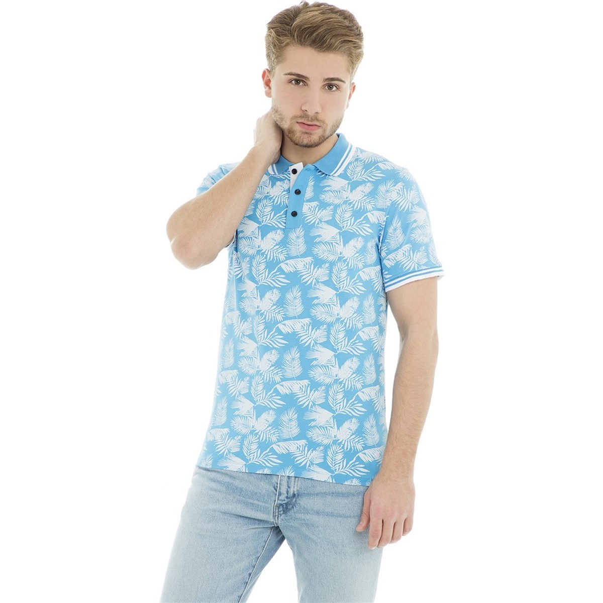12154218NEBIMV3NEBIMV3|12154218|EnsignJACK & JONES JORWOW POLO SS ERKEK T-SHIRT-Ensign Blue