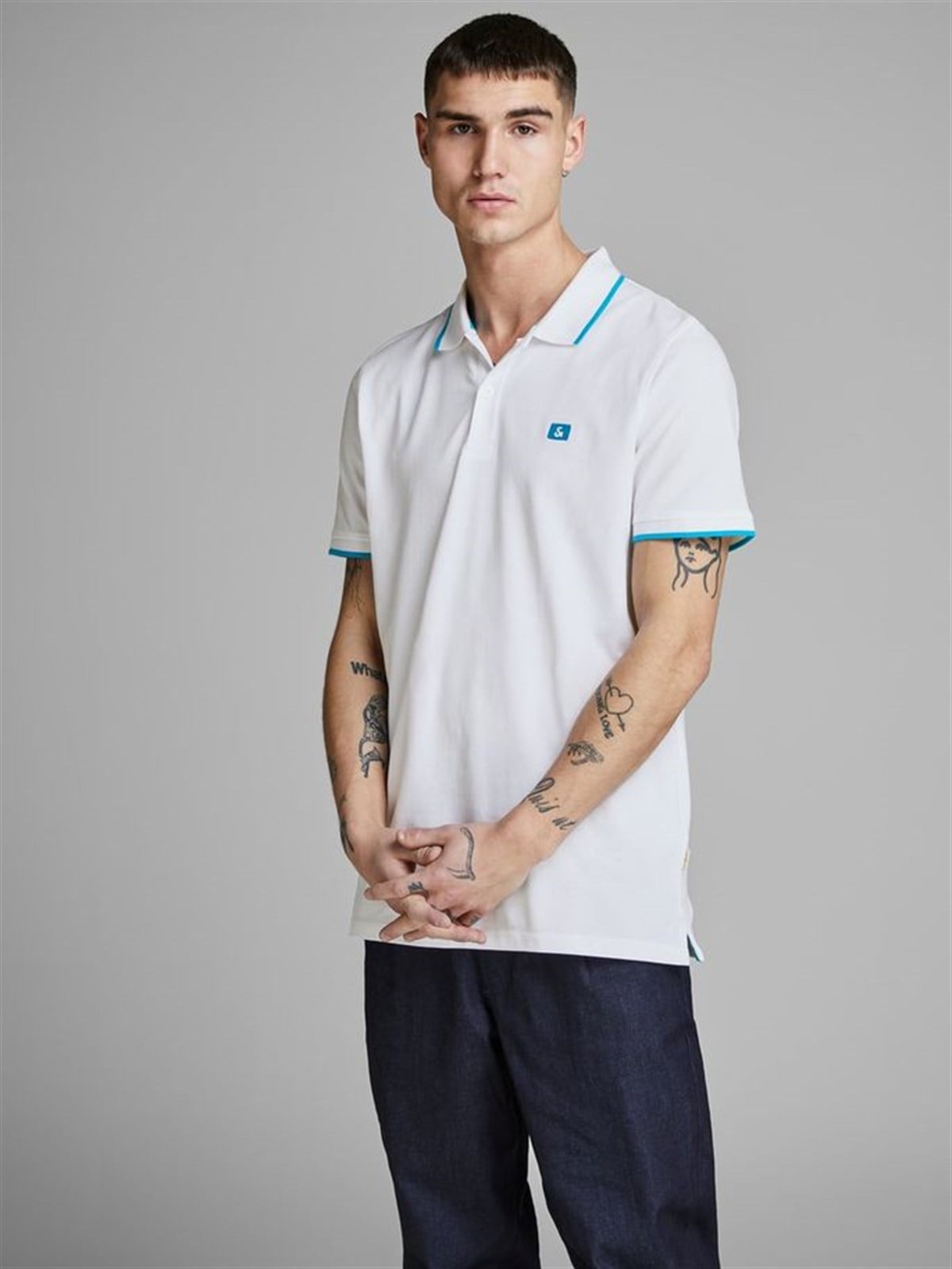12147114NEBIMV3NEBIMV3|12147114|WhiteJACK & JONES JJESTONE POLO SS NOOS ERKEK T-SHIRT-White