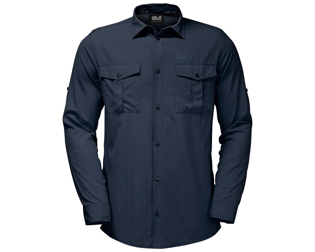 1402431NEBIMV3NEBIMV3|1402431|16459JACK WOLFSKIN ATACAMA ROLL-UP SHIRT ERKEK GOMLEK-night blue