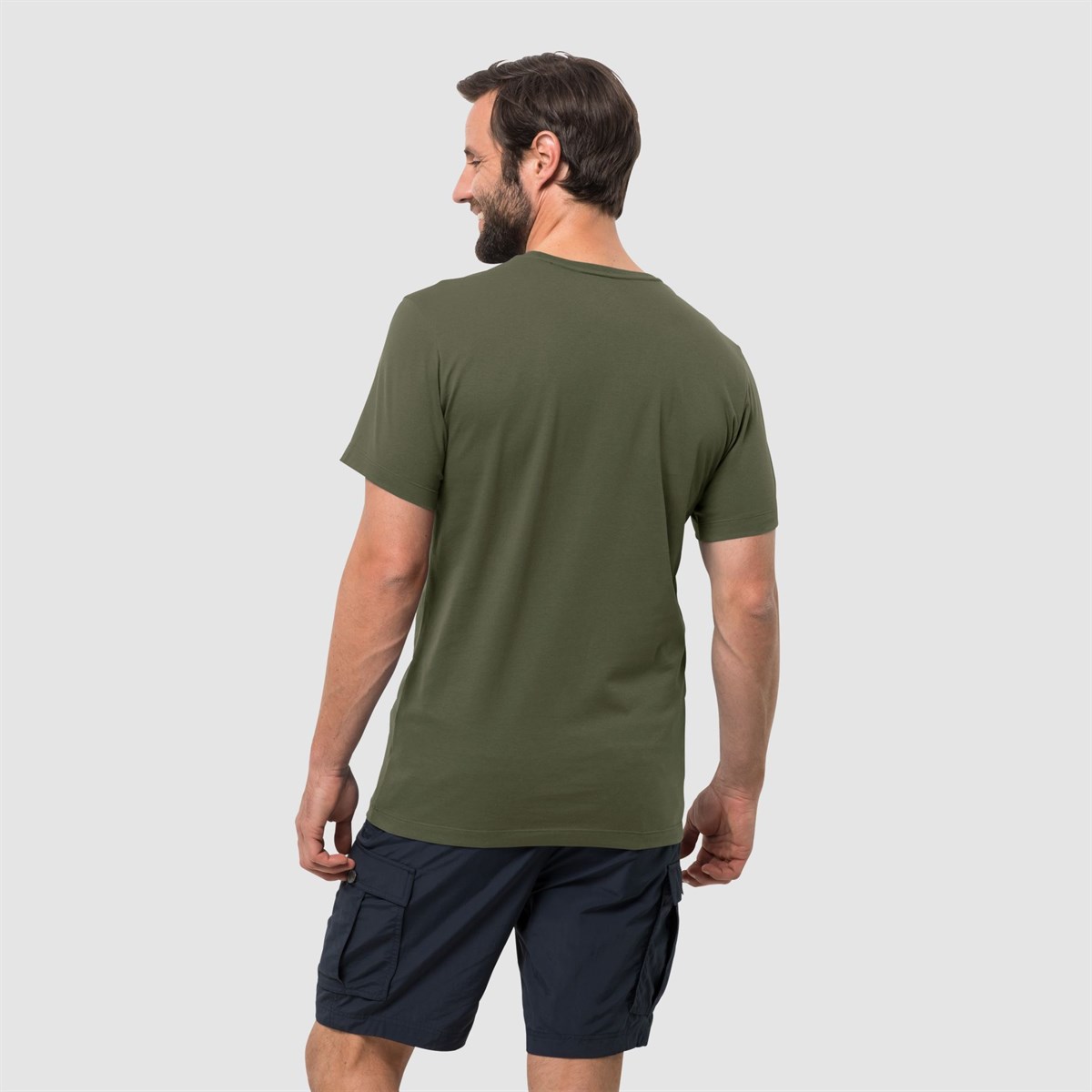 1805641NEBIMV3NEBIMV3|1805641|17282JACK WOLFSKIN SLOGAN T MEN ERKEK T-SHIRT-woodland green