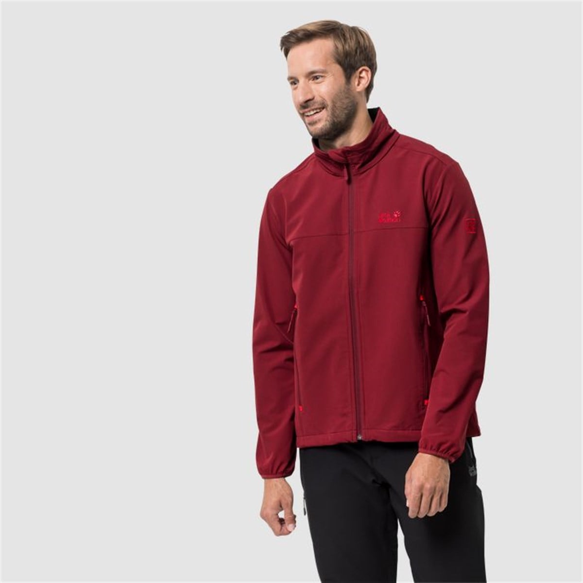 1305471NEBIMV3NEBIMV3|1305471|20895JACK WOLFSKIN CRESTVIEW JACKET MEN ERKEK SOFTSHELL-red maroon