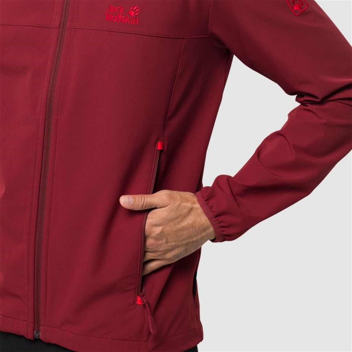 1305471NEBIMV3NEBIMV3|1305471|20895JACK WOLFSKIN CRESTVIEW JACKET MEN ERKEK SOFTSHELL-red maroon