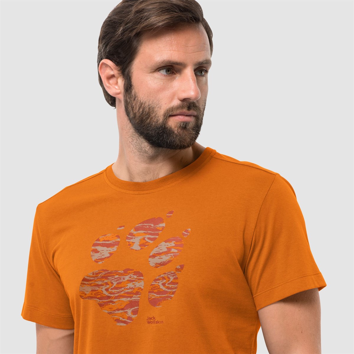 1806341NEBIMV3NEBIMV3|1806341|18227JACK WOLFSKIN MARBLE PAW T MEN ERKEK T-SHIRT-desert orange