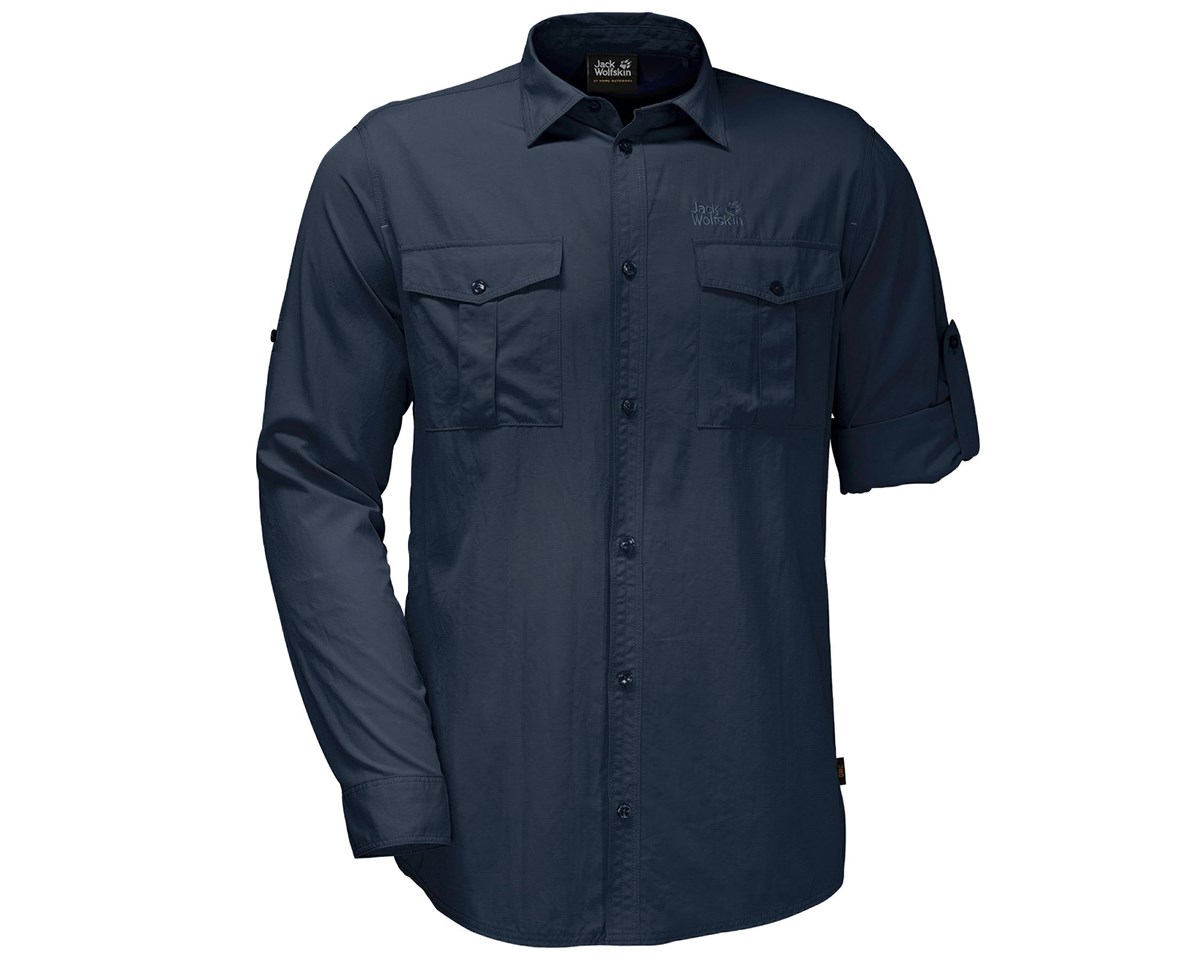 1402431NEBIMV3NEBIMV3|1402431|16459JACK WOLFSKIN ATACAMA ROLL-UP SHIRT ERKEK GOMLEK-night blue