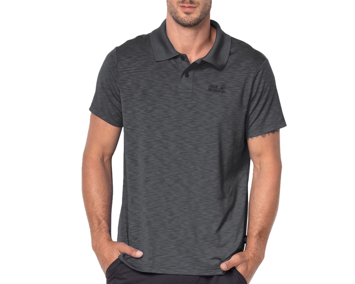 1804542NEBIMV3NEBIMV3|1804542|16409JACK WOLFSKIN TRAVEL POLO MEN ERKEK T-SHIRT-dark iron
