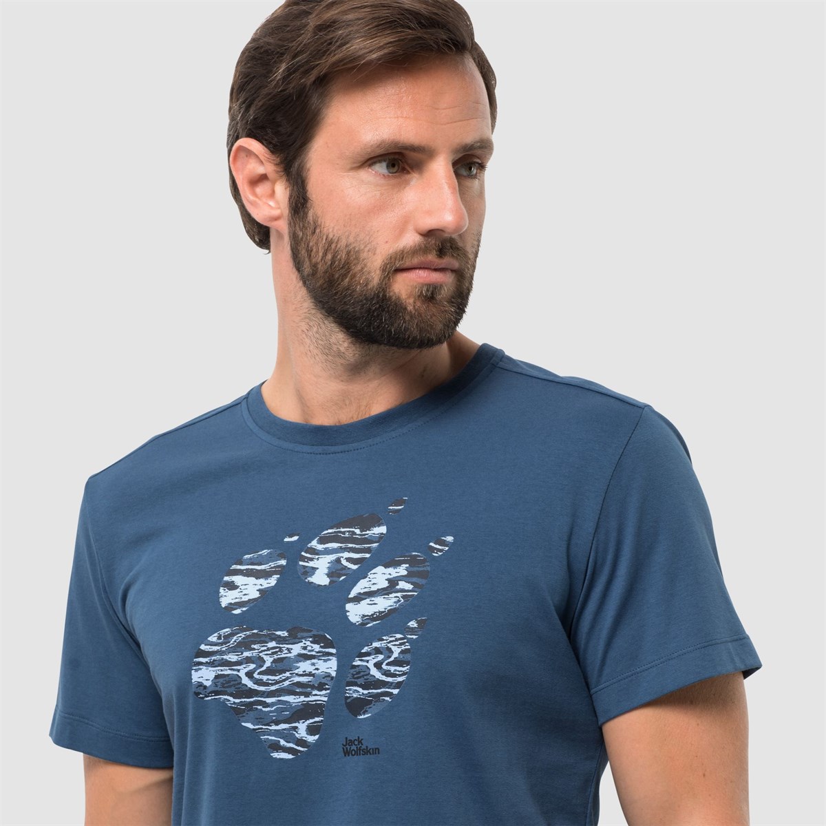 1806341NEBIMV3NEBIMV3|1806341|16553JACK WOLFSKIN MARBLE PAW T MEN ERKEK T-SHIRT-ocean wave