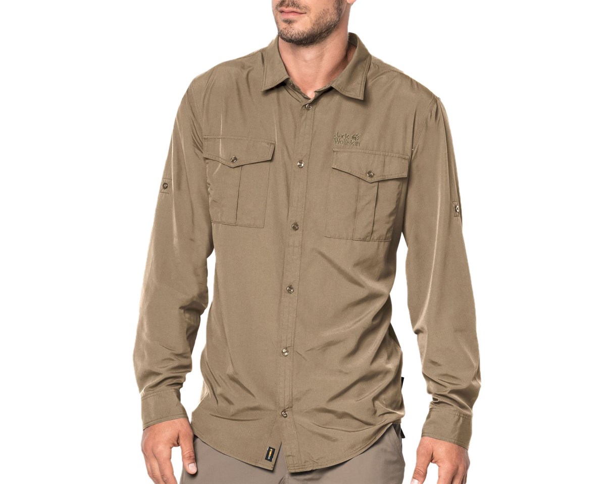 1402431NEBIMV3NEBIMV3|1402431|863JACK WOLFSKIN ATACAMA ROLL-UP SHIRT ERKEK GOMLEK-sand dune