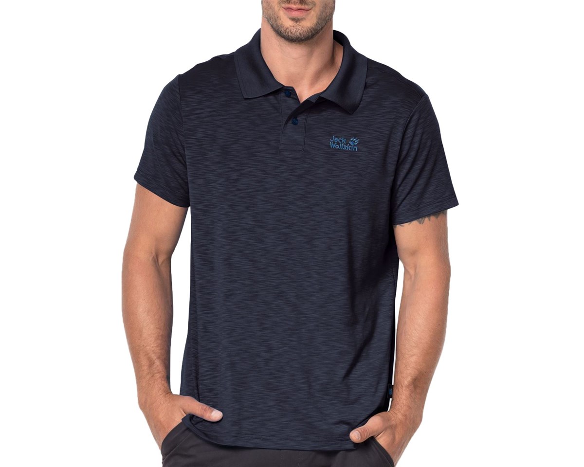 1804542NEBIMV3NEBIMV3|1804542|16459JACK WOLFSKIN TRAVEL POLO MEN ERKEK T-SHIRT-night blue