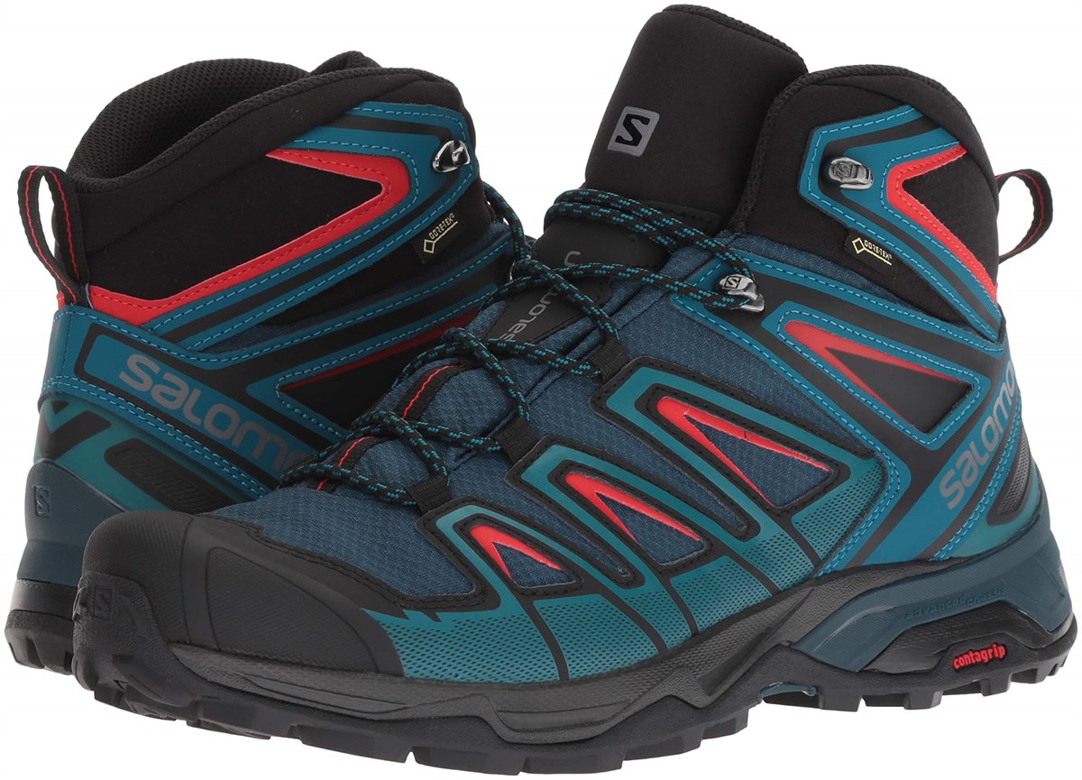 L40467200NEBIMV3NEBIMV3|L40467200|20845SALOMON X ULTRA 3 MID GTX® ERKEK AYAKKABI-Reflecting Pond/Deep Lagoon/High Risk Red