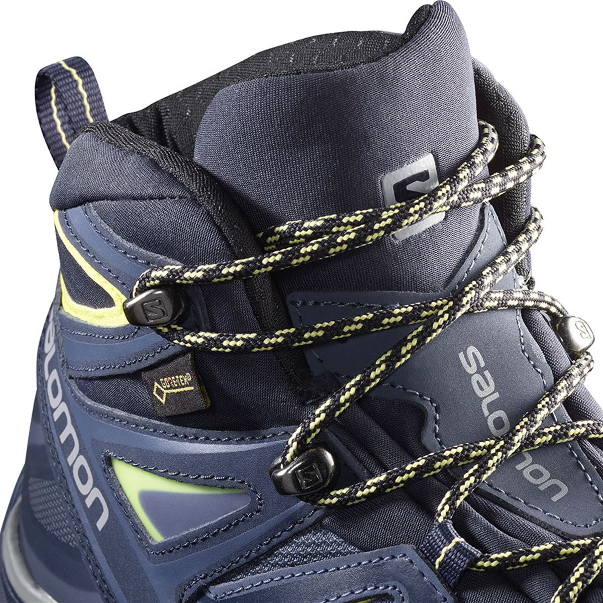L39869100NEBIMV3NEBIMV3|L39869100|17452SALOMON X ULTRA 3 MID GTX® W KADIN AYAKKABI-Crown Blue/Evening Blue/Sunny Lime