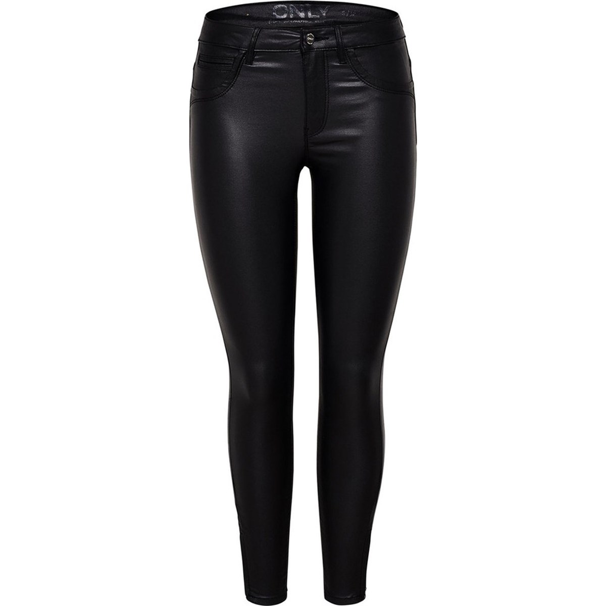 15148275NEBIMV3NEBIMV3|15148275|BlackONLY ONLKENDELL REG SK ANK COATED PNT BJ NOOS KADIN PANTOLON-Black
