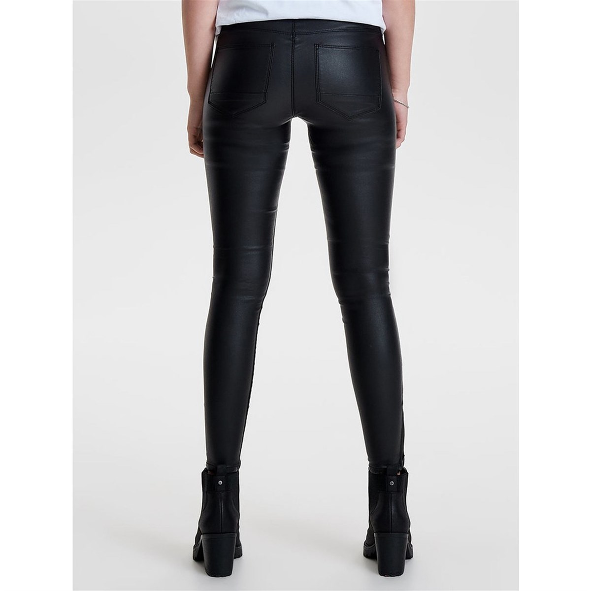 15148275NEBIMV3NEBIMV3|15148275|BlackONLY ONLKENDELL REG SK ANK COATED PNT BJ NOOS KADIN PANTOLON-Black
