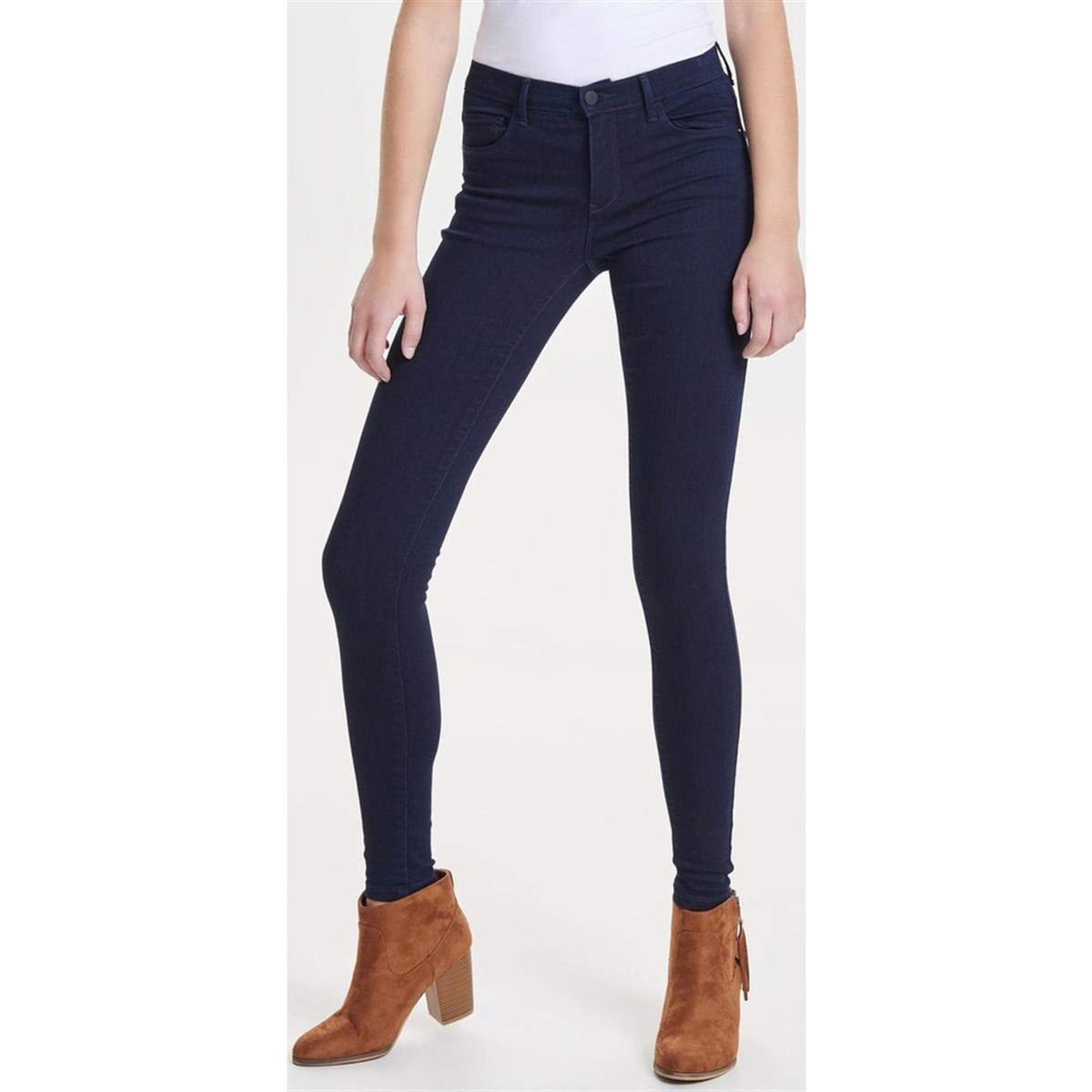 15129694NEBIMV3NEBIMV3|15129694|DarkONLY ONLRAIN REG SKINNY JEANS CRY1050 NOOS KADIN PANTOLON-Dark Grey Melange