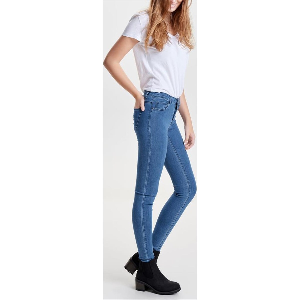 15131044NEBIMV3NEBIMV3|15131044|MediumONLY ONLRAIN REG SKINNY JEANS CRY5055 NOOS KADIN PANTOLON-Medium Blue Denim