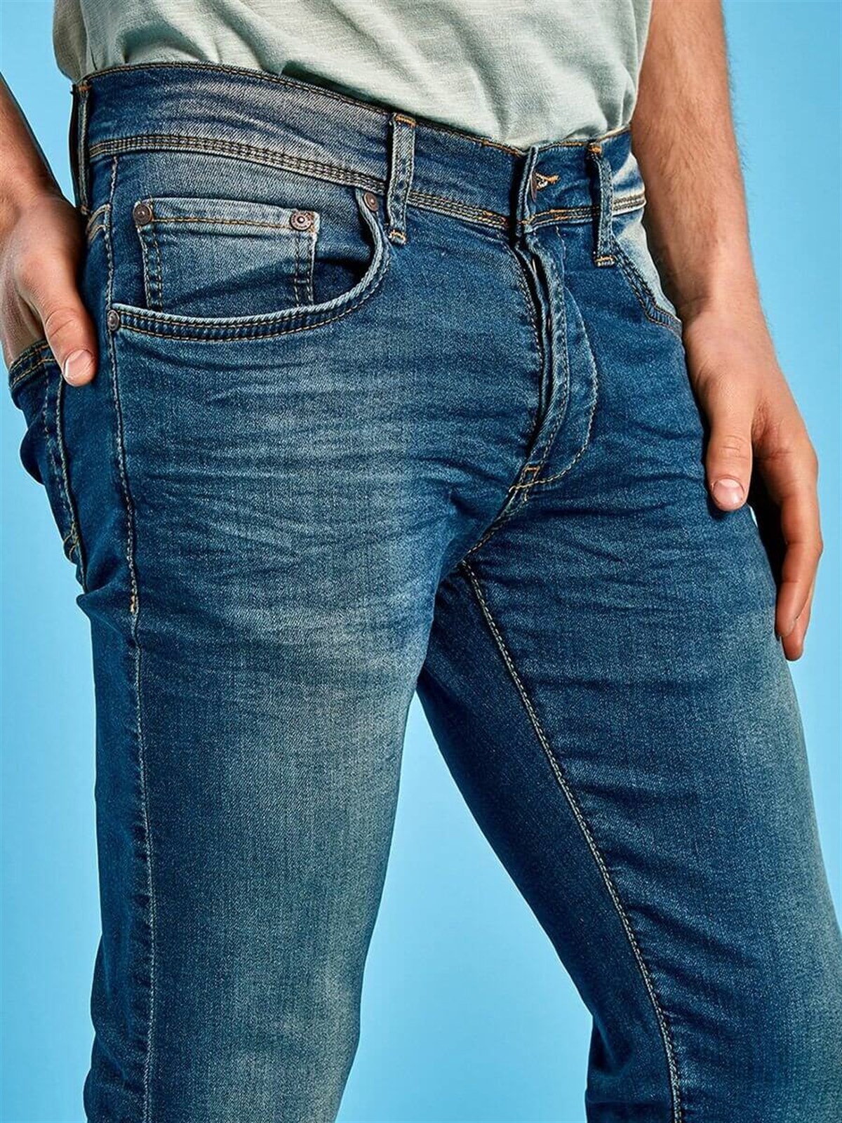 50555Ltb Enrico Verdant Wash Erkek Pantolon