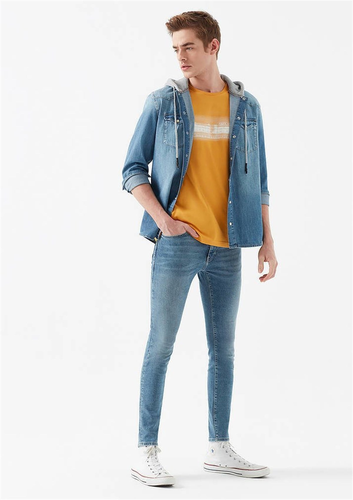 001030-31271Mavi Bro Shaded Comfort Erkek Pantolon