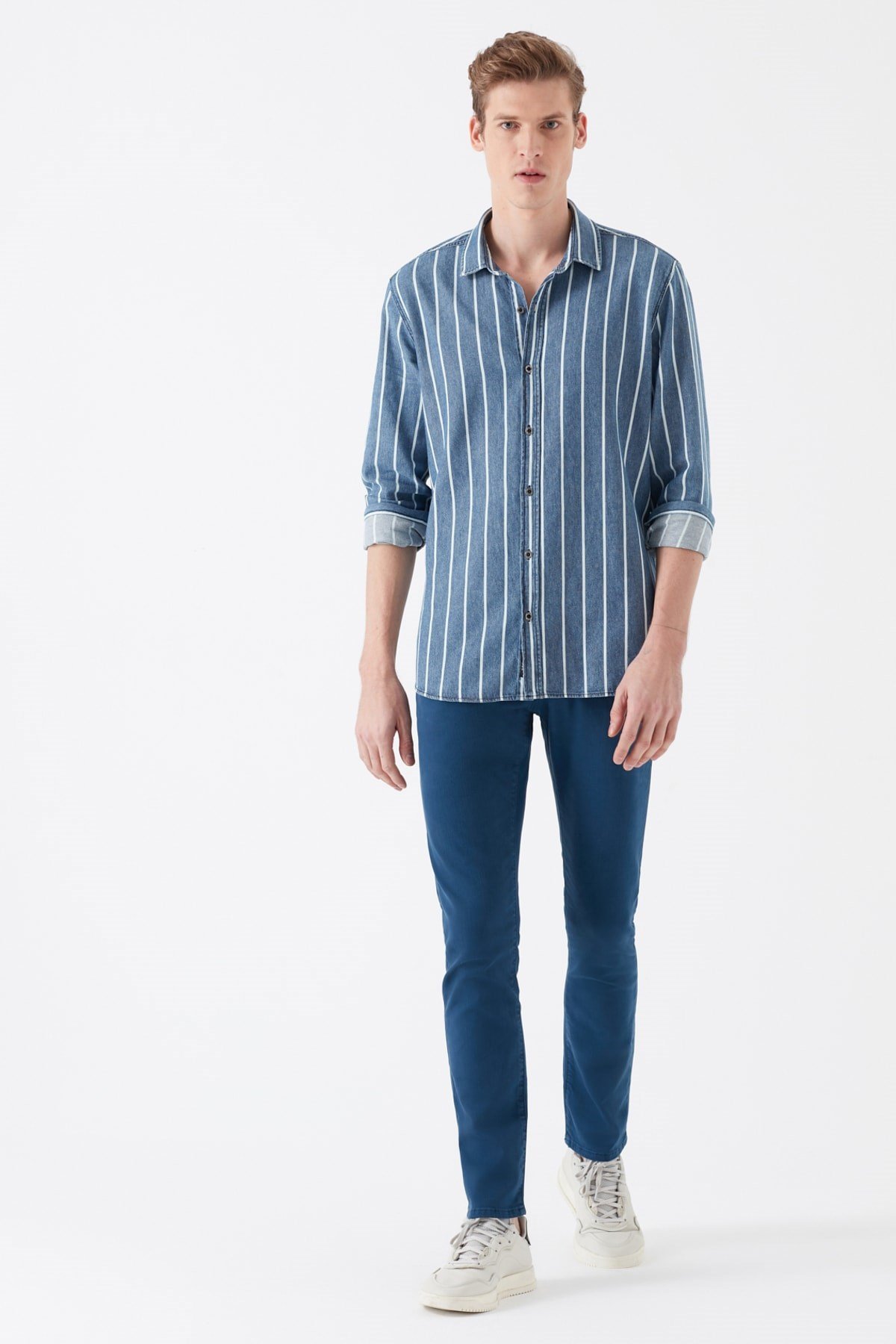 0042231019NEBIMV3NEBIMV3|0042231019|STDMAVİ JAKE Blue Wing Teal ERKEK PANTOLON-STD