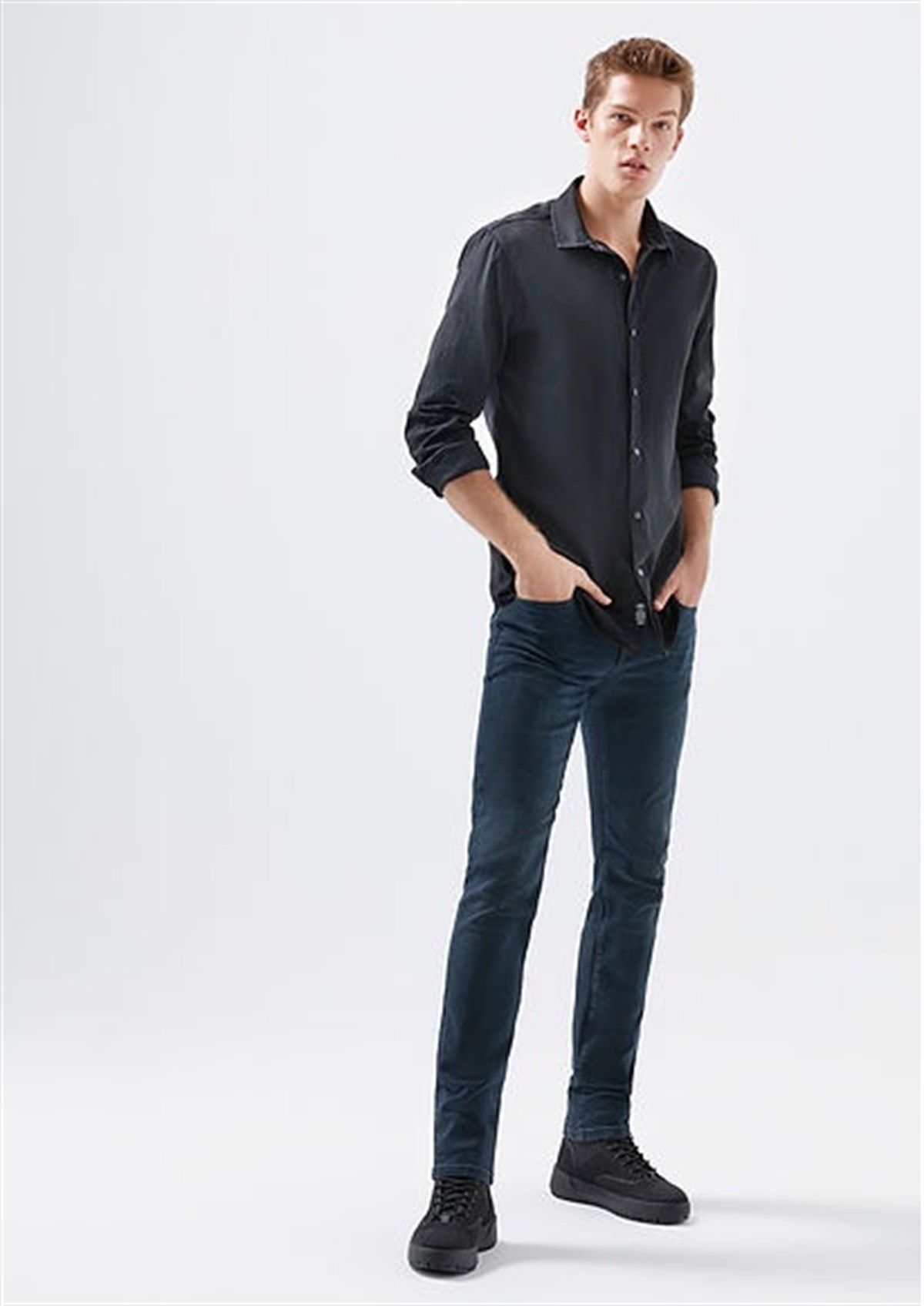 0042227245Mavi Jake Dark Foggy Mavi Jet Black Erkek Pantolon