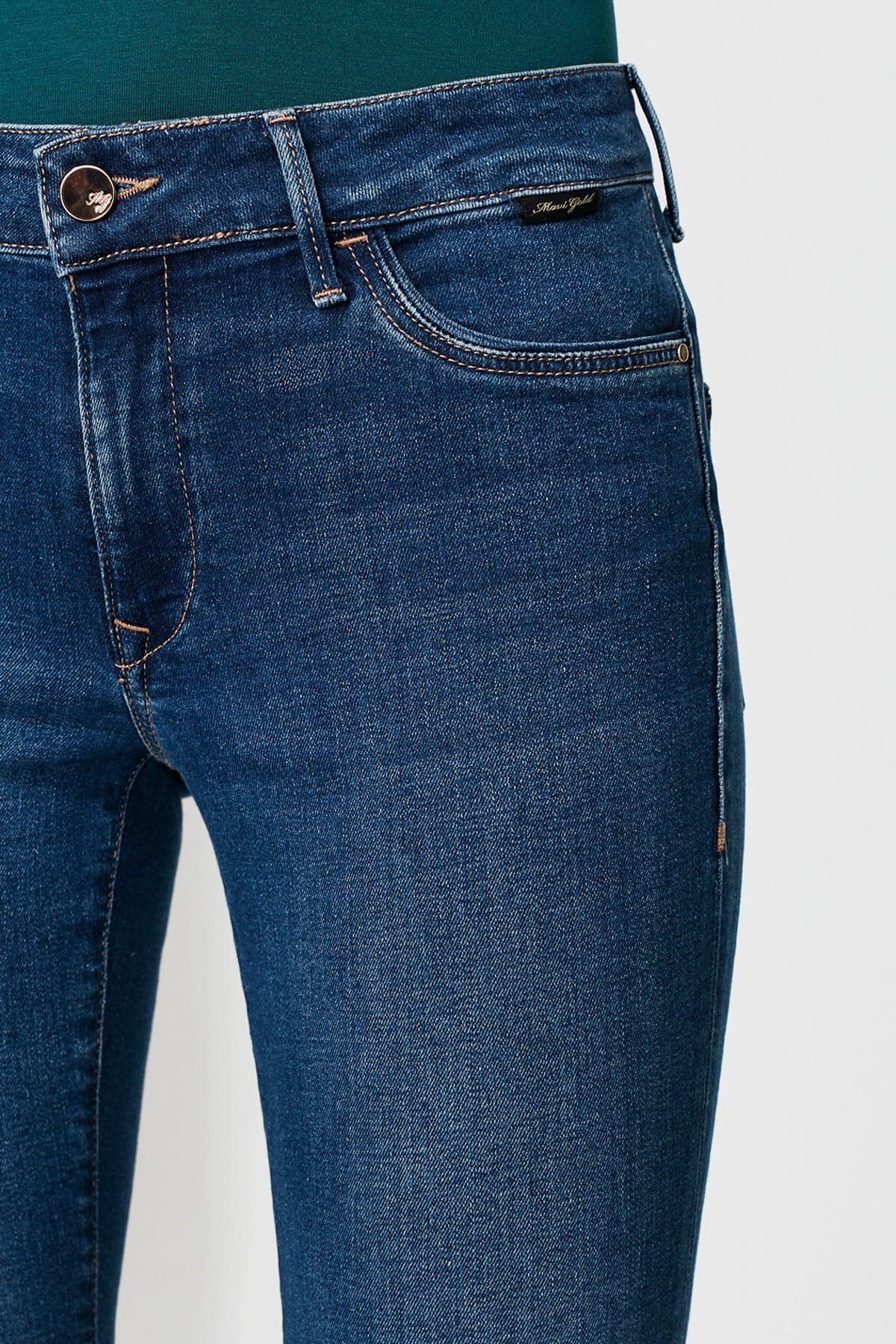 100896-28565NEBIMV3NEBIMV3|100896-28565|STDMAVİ MEL  Mid GOLD KADIN PANTOLON-STD