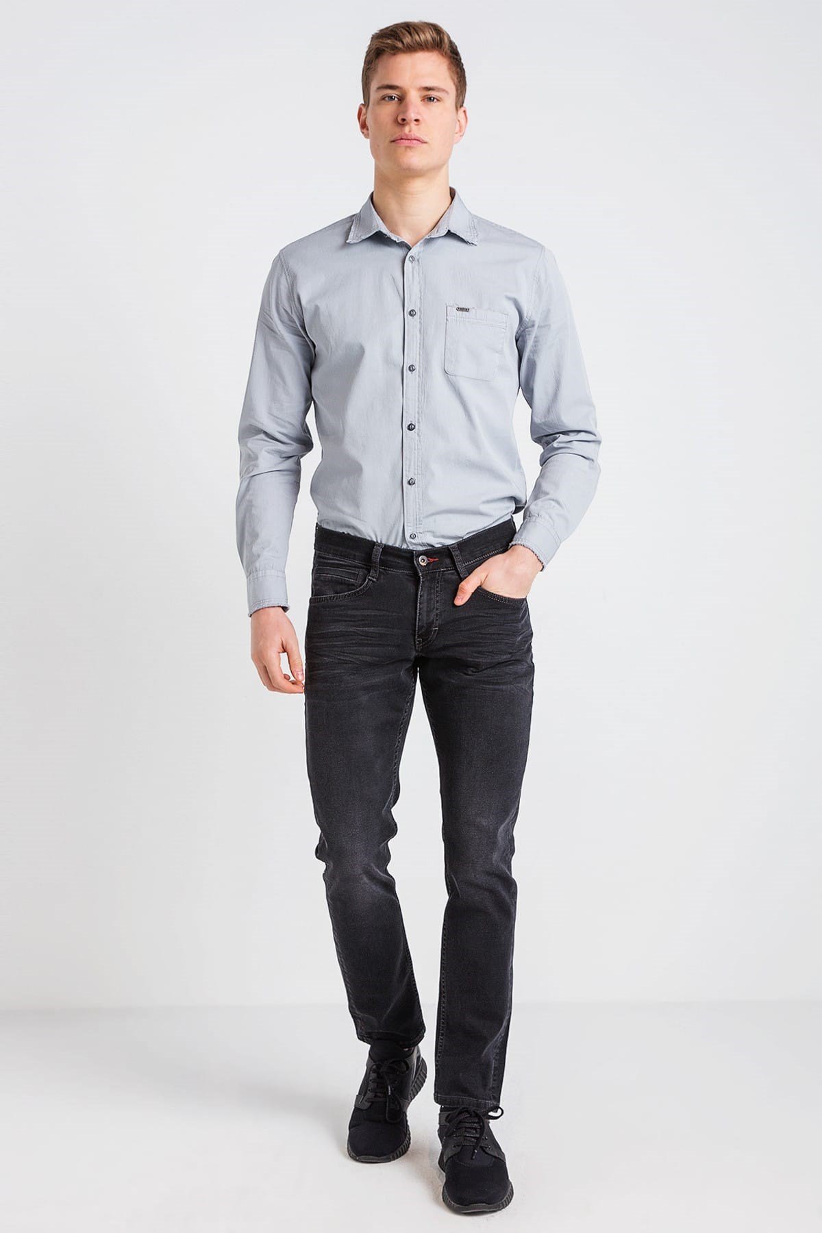 01-M03030-495NEBIMV3NEBIMV3|01-M03030-495|F45MUSTANG OREGON TAPERED ERKEK DENIM PANTOLON-Siyah