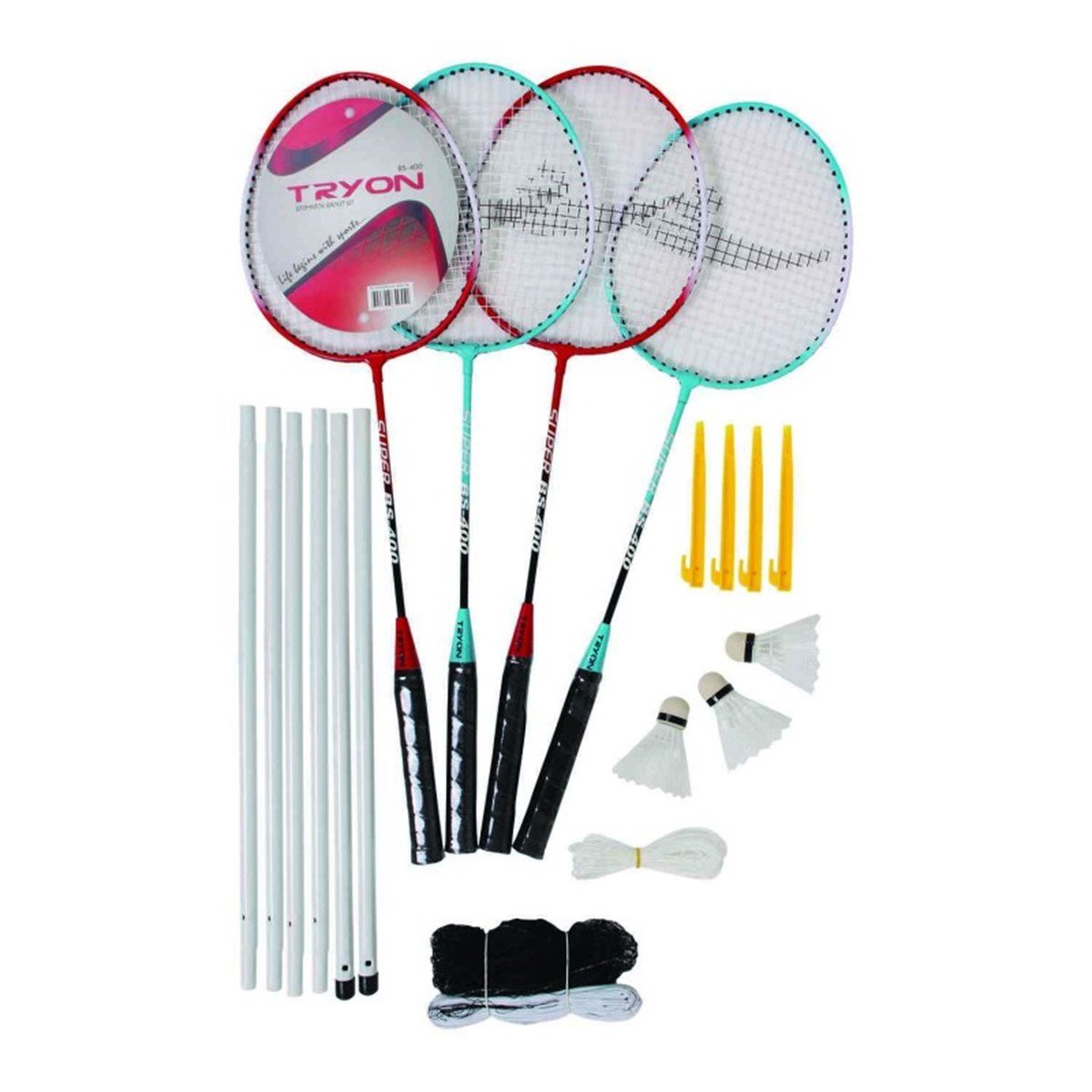 BS-400Tryon Badminton Raket Set Ağ Dahil