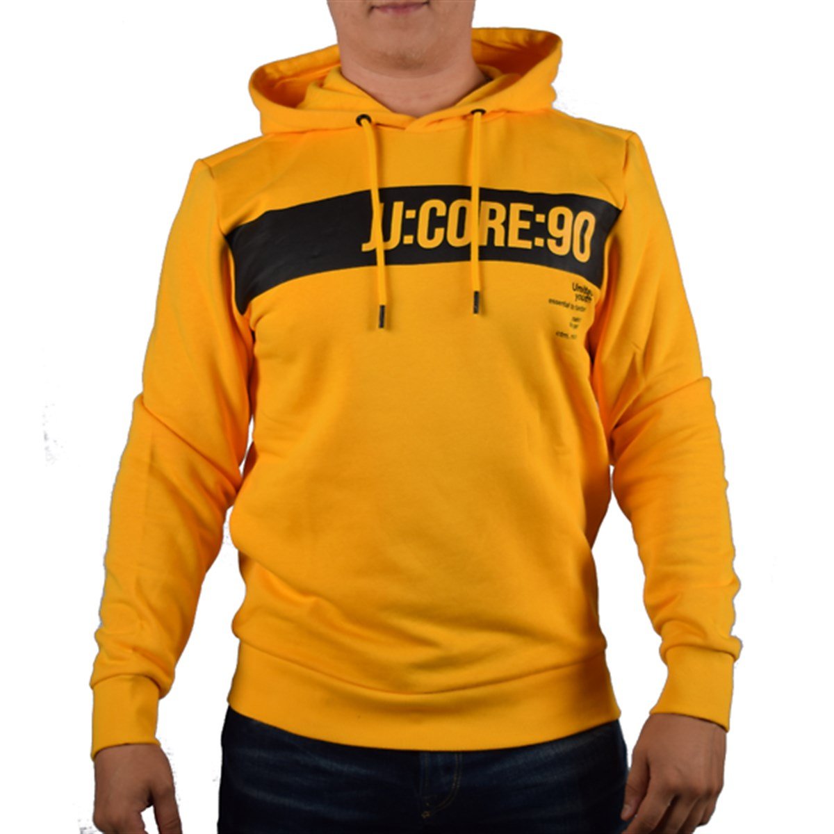 12150269NEBIMV3NEBIMV3|12150269|GoldJACK & JONES JCOARMANDO SWEAT HOOD LS ERKEK SWEATSHIRT-Gold Fusion