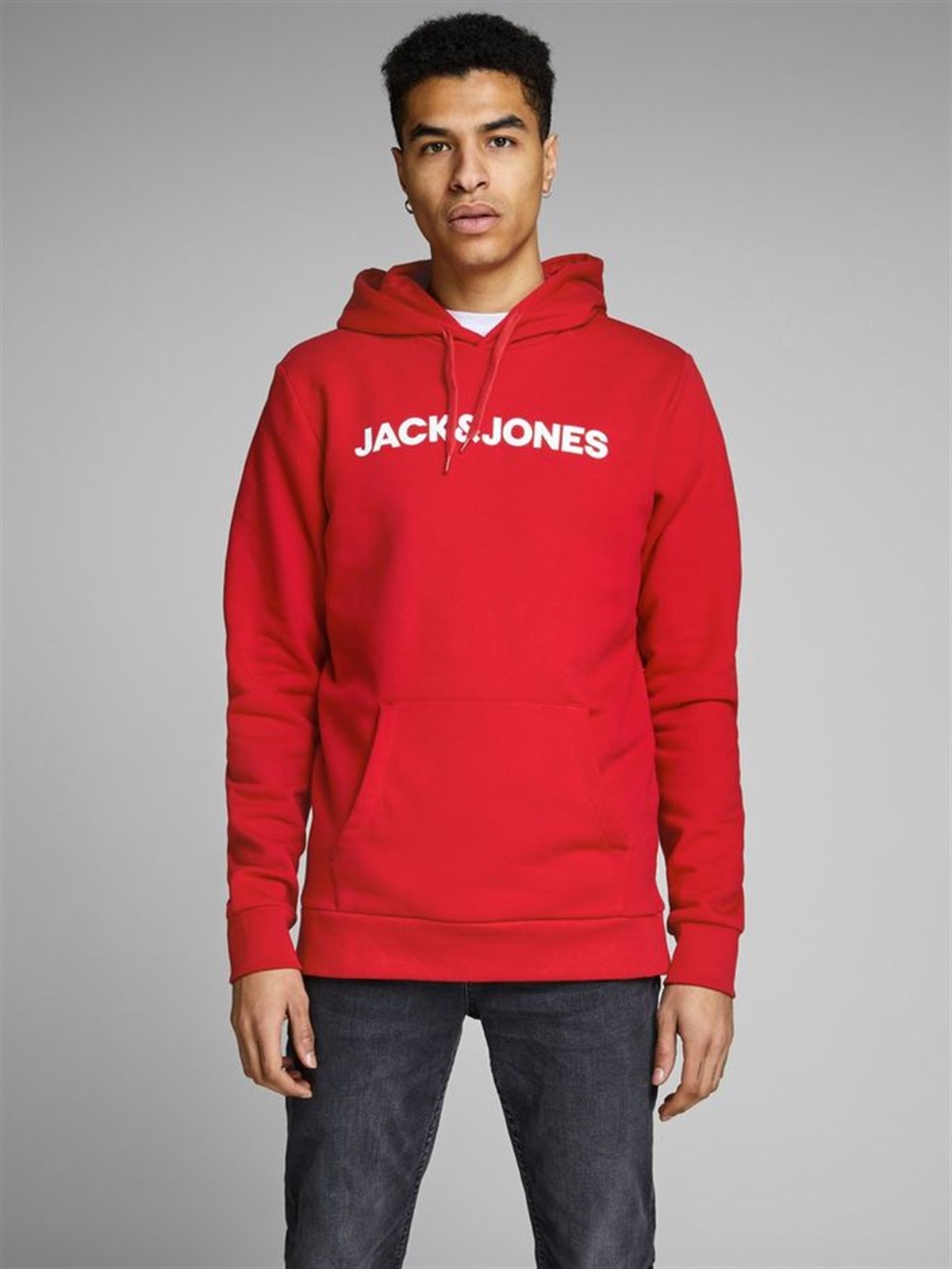 12152840NEBIMV3NEBIMV3|12152840|TangoJACK & JONES JJECORP LOGO SWEAT HOOD NOOS ERKEK SWEATSHIRT-Tango Red