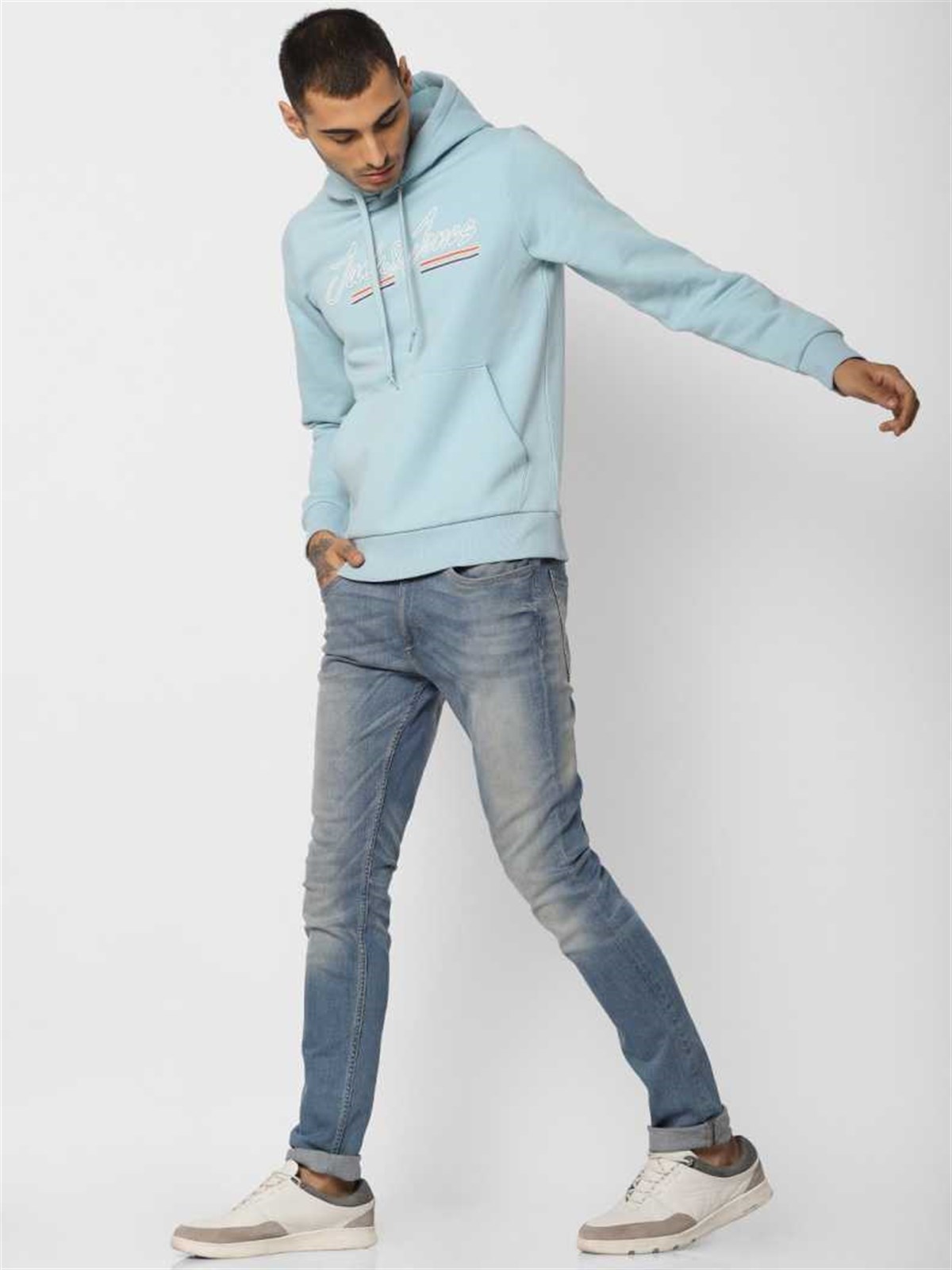 12158105Jack&Jones Jorfranco Sweat Hood Erkek Sweatshirt
